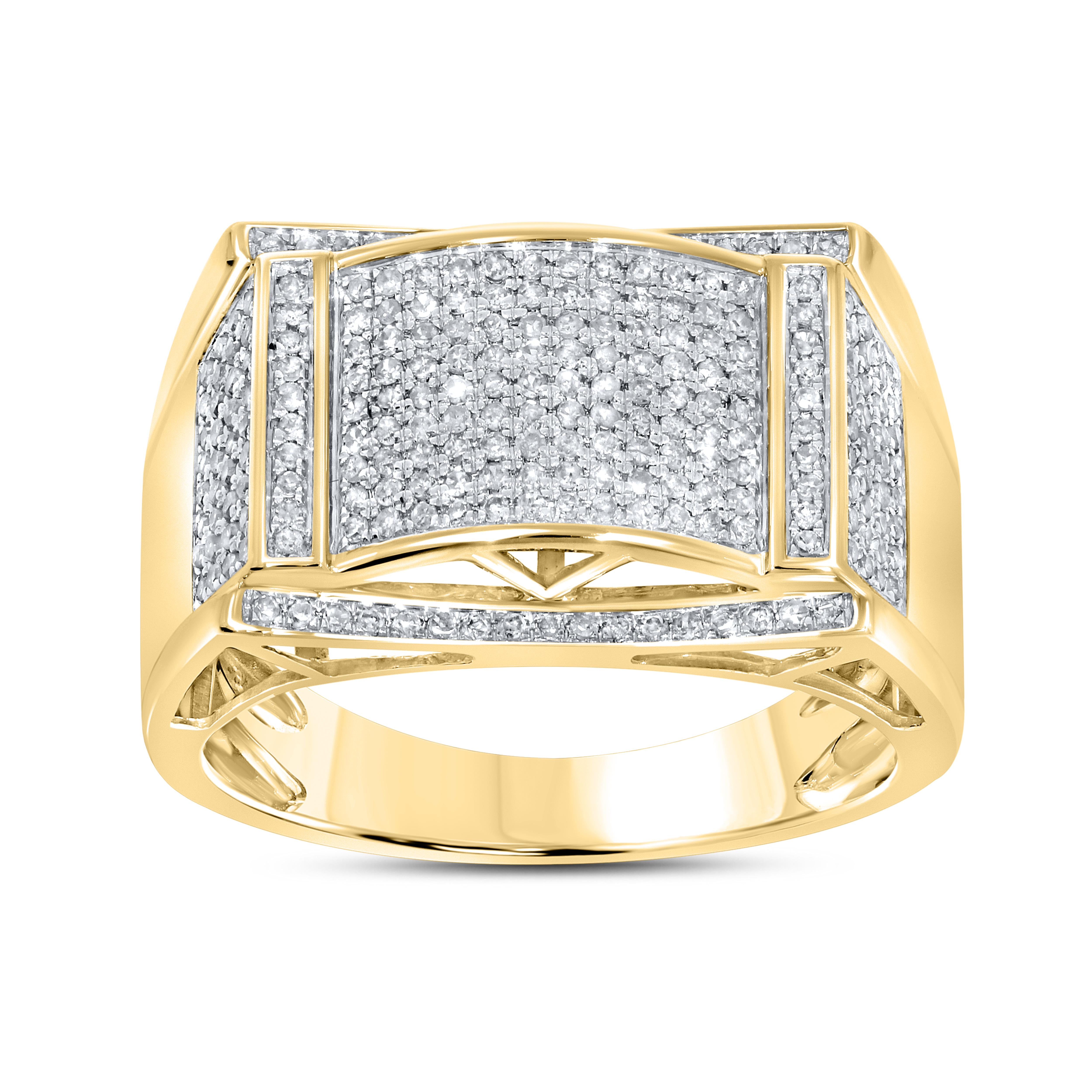 10k YELLOW GOLD 0.67 CTW Men's Diamond Ring – Atlanta Jewelers