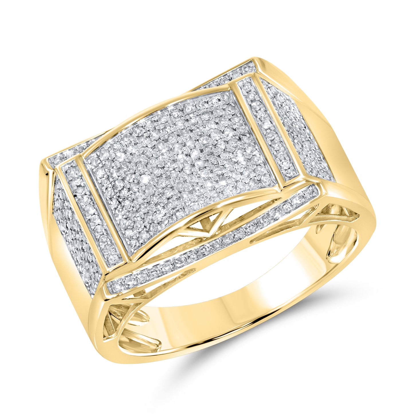 10k YELLOW GOLD 0.67 CTW Men’s Diamond Ring