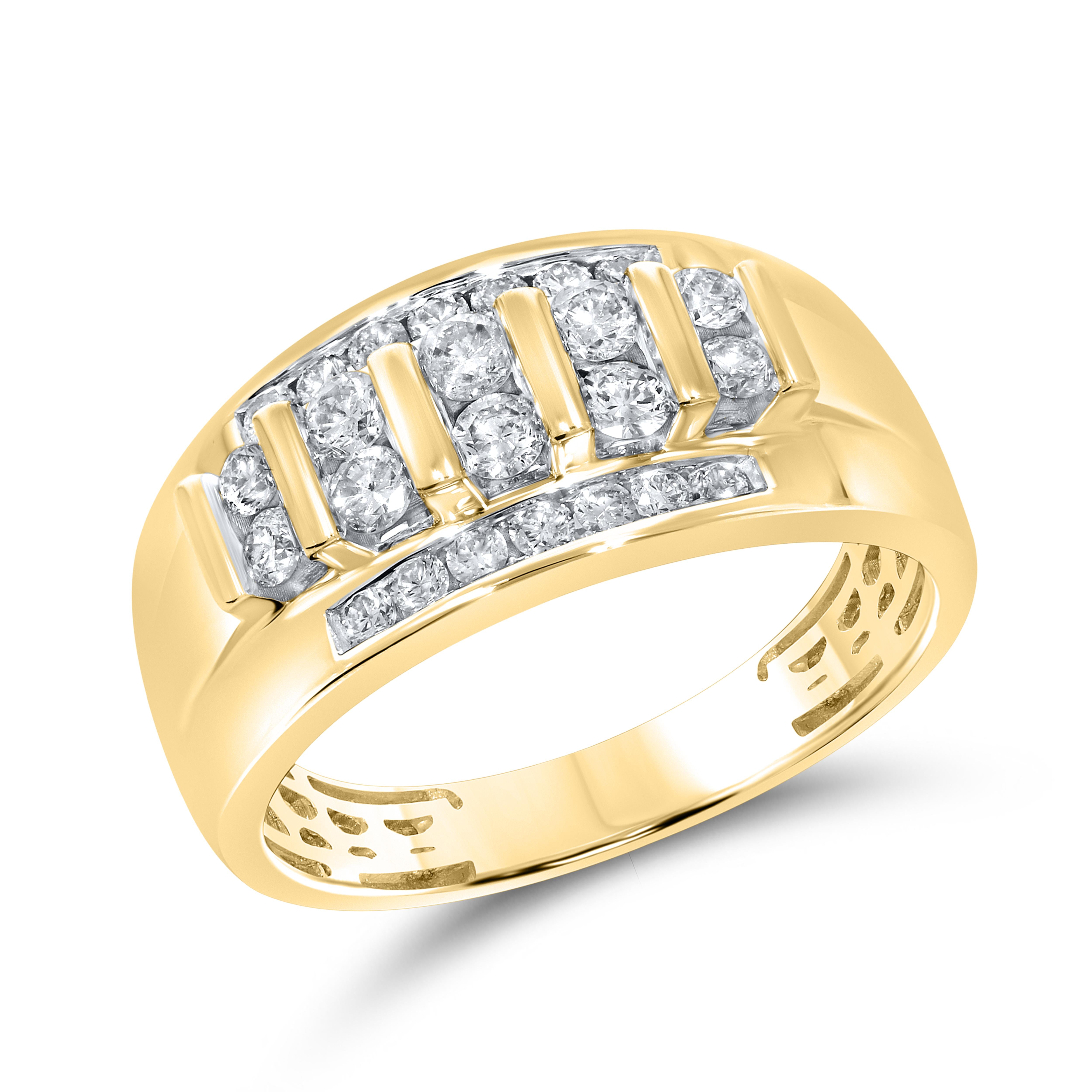10k Yellow Gold 0.92 CTW Men’s Diamond Ring
