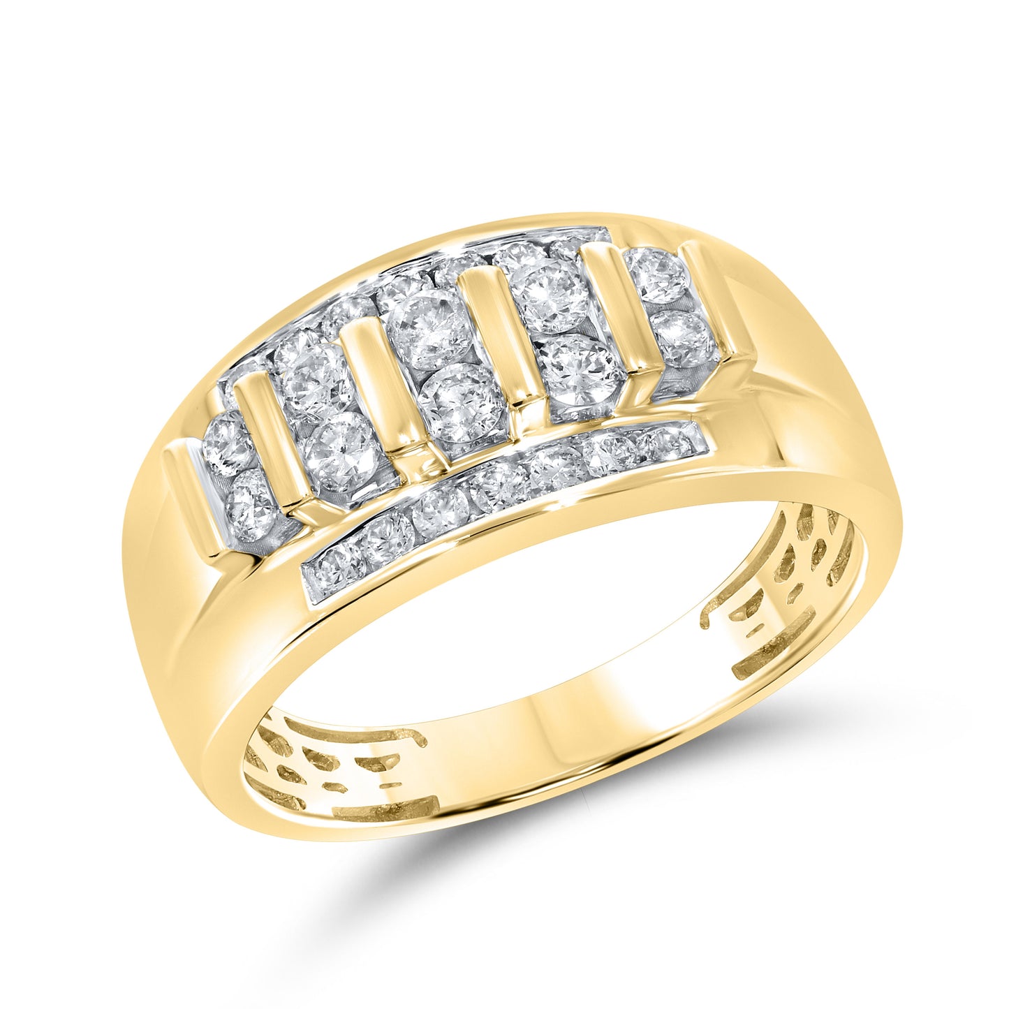 10k Yellow Gold 0.89 CTW Men’s Diamond Ring