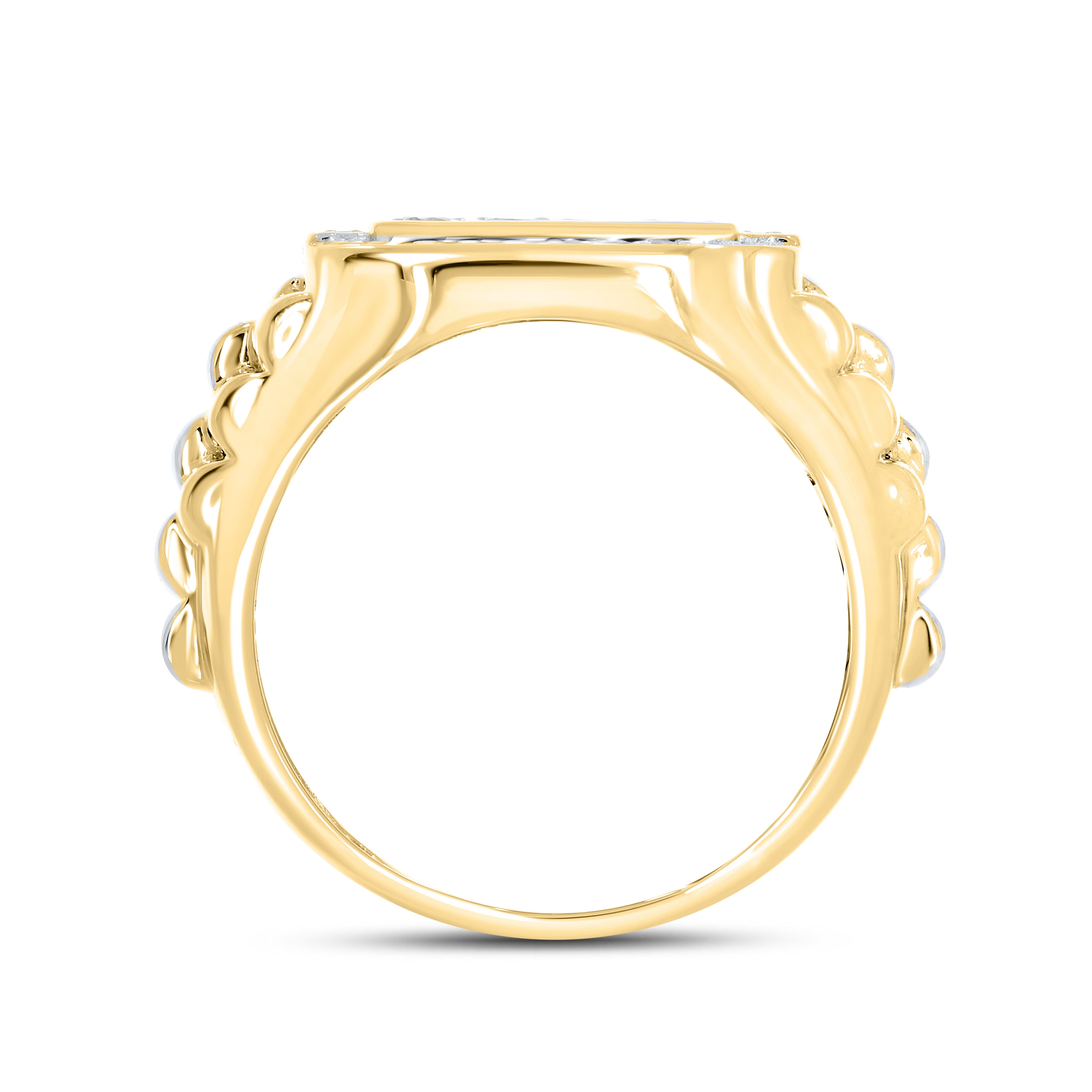 10K Yellow Gold Men’s Diamond Band 0.96 CTW