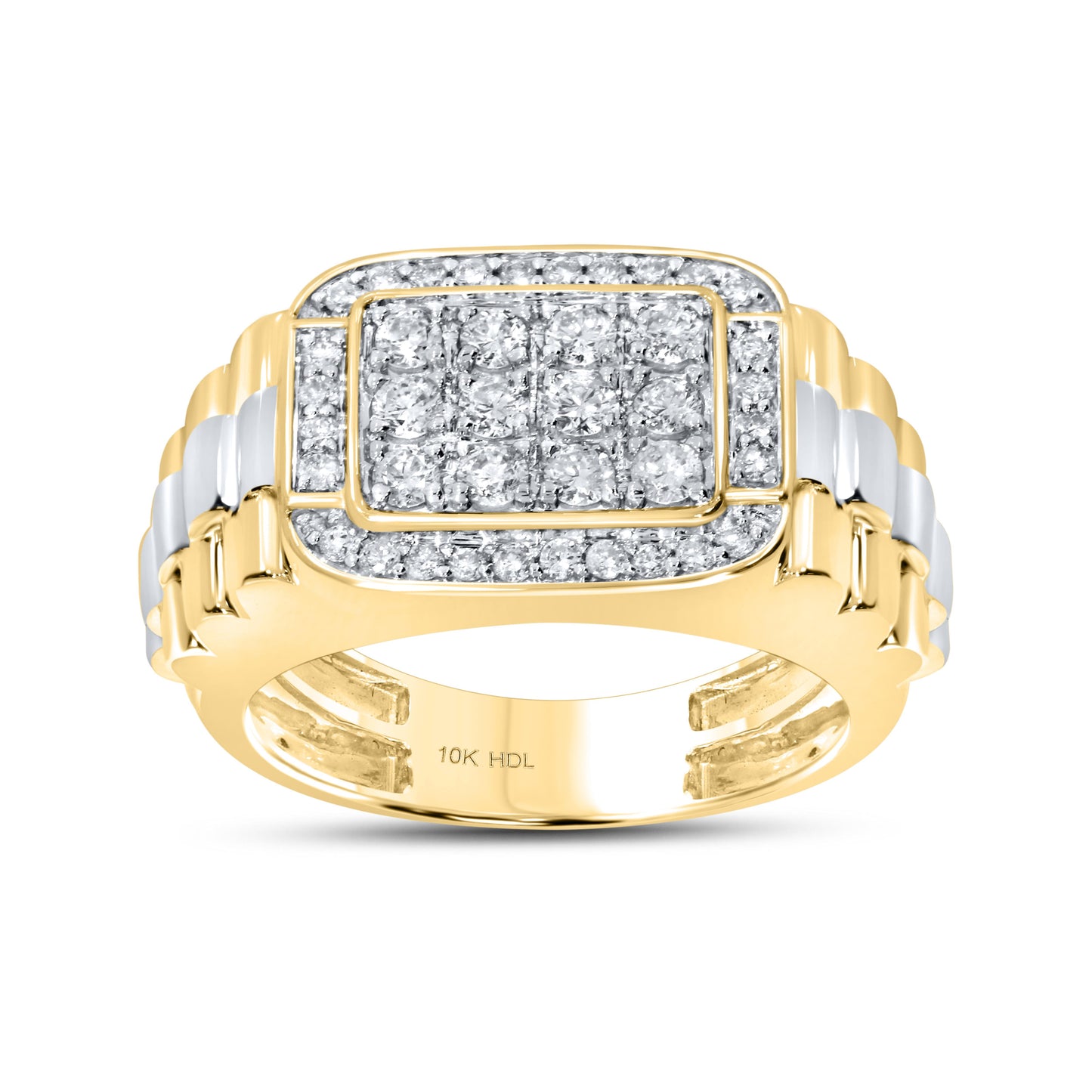 10K Yellow Gold Men’s Diamond Band 0.96 CTW