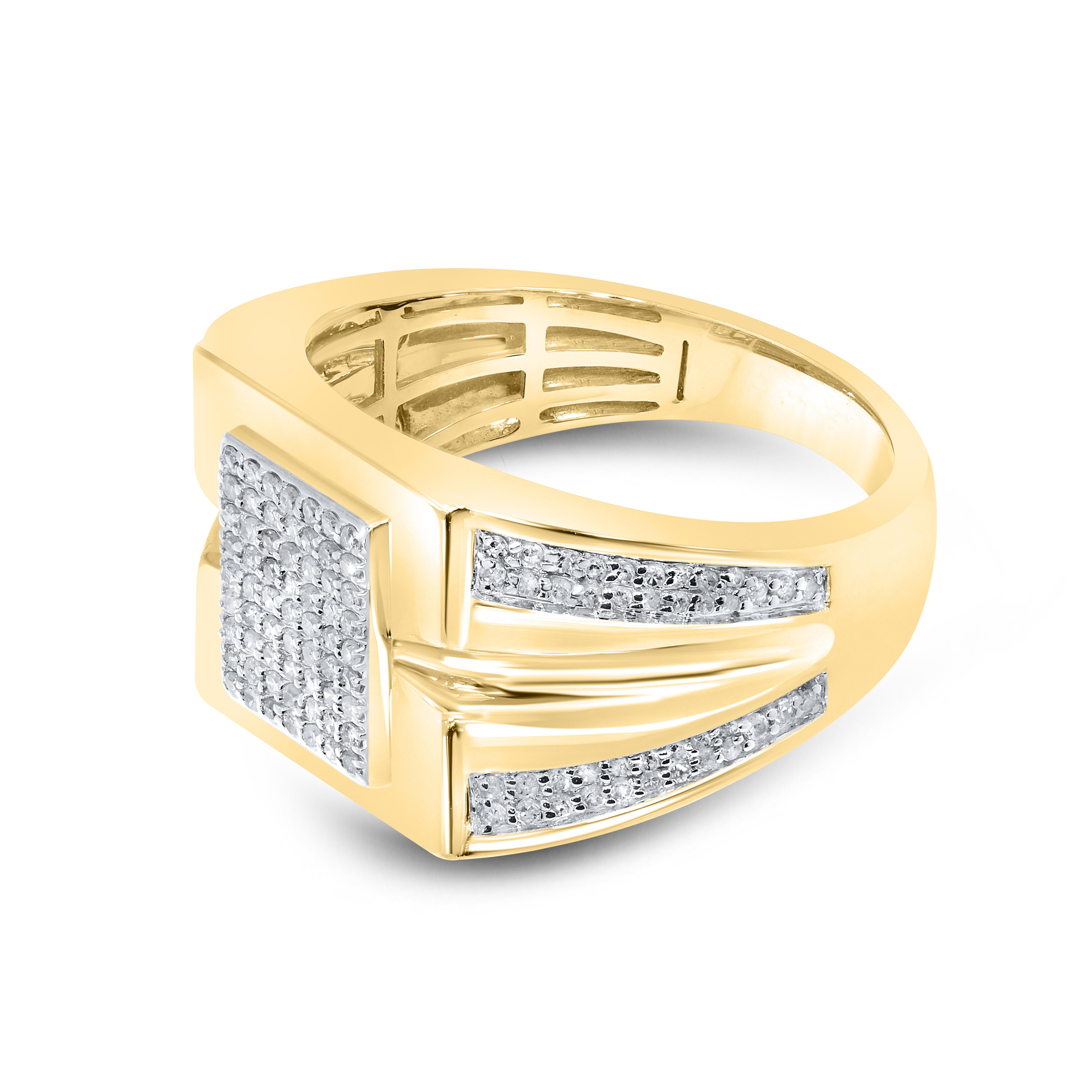10kt Yellow Gold 0.55 CTW Men's Diamond Band