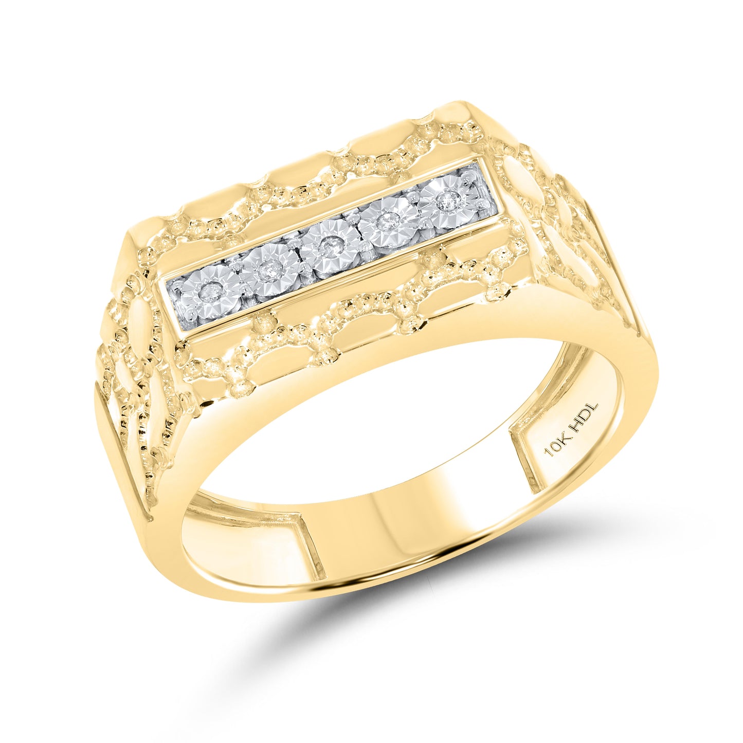 10kt Yellow Gold 0.03 CTW Men’s Diamond Ring