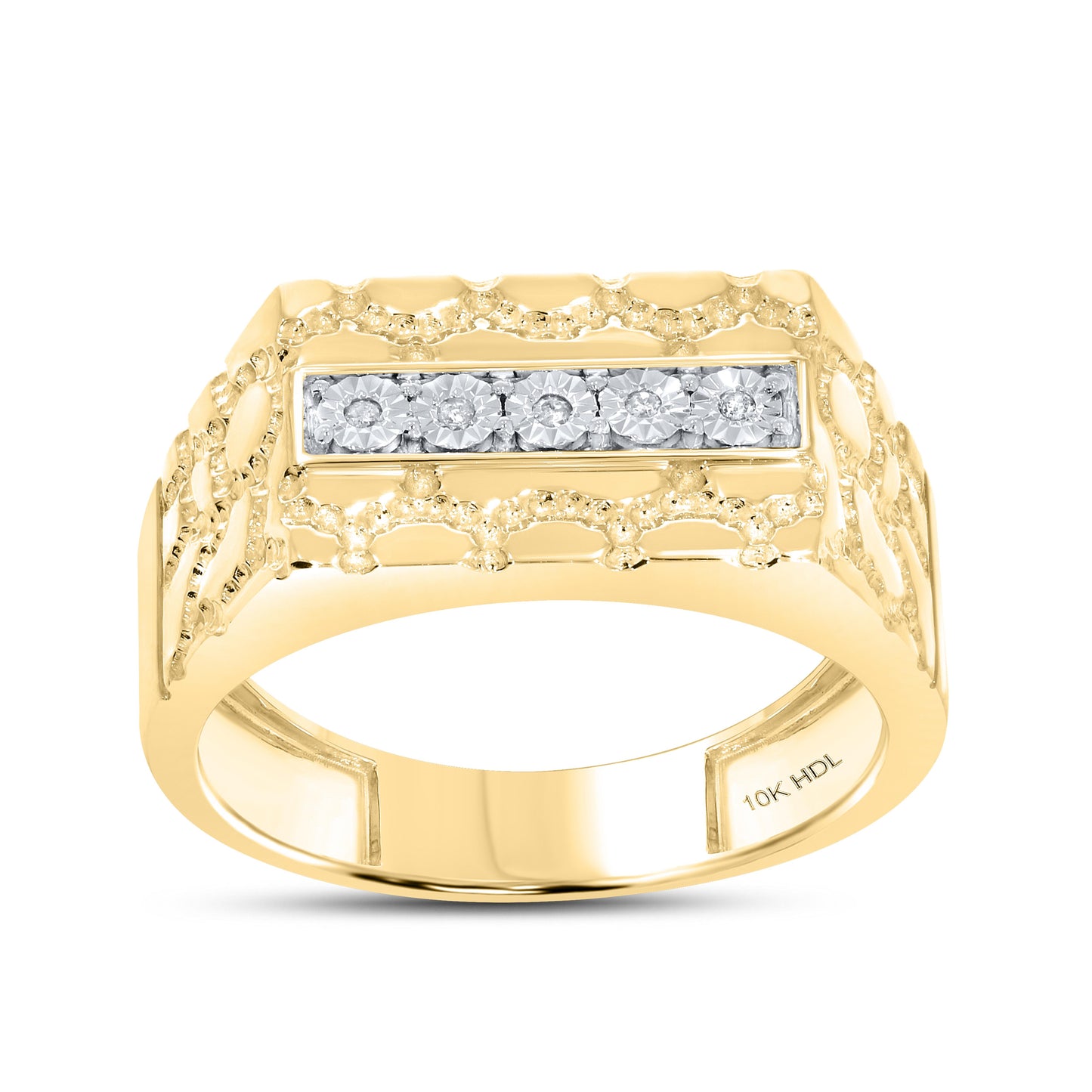 10kt Yellow Gold 0.03 CTW Men’s Diamond Ring