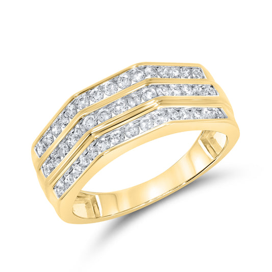 14k Yellow Gold 0.99 ctw Diamond Men’s Ring