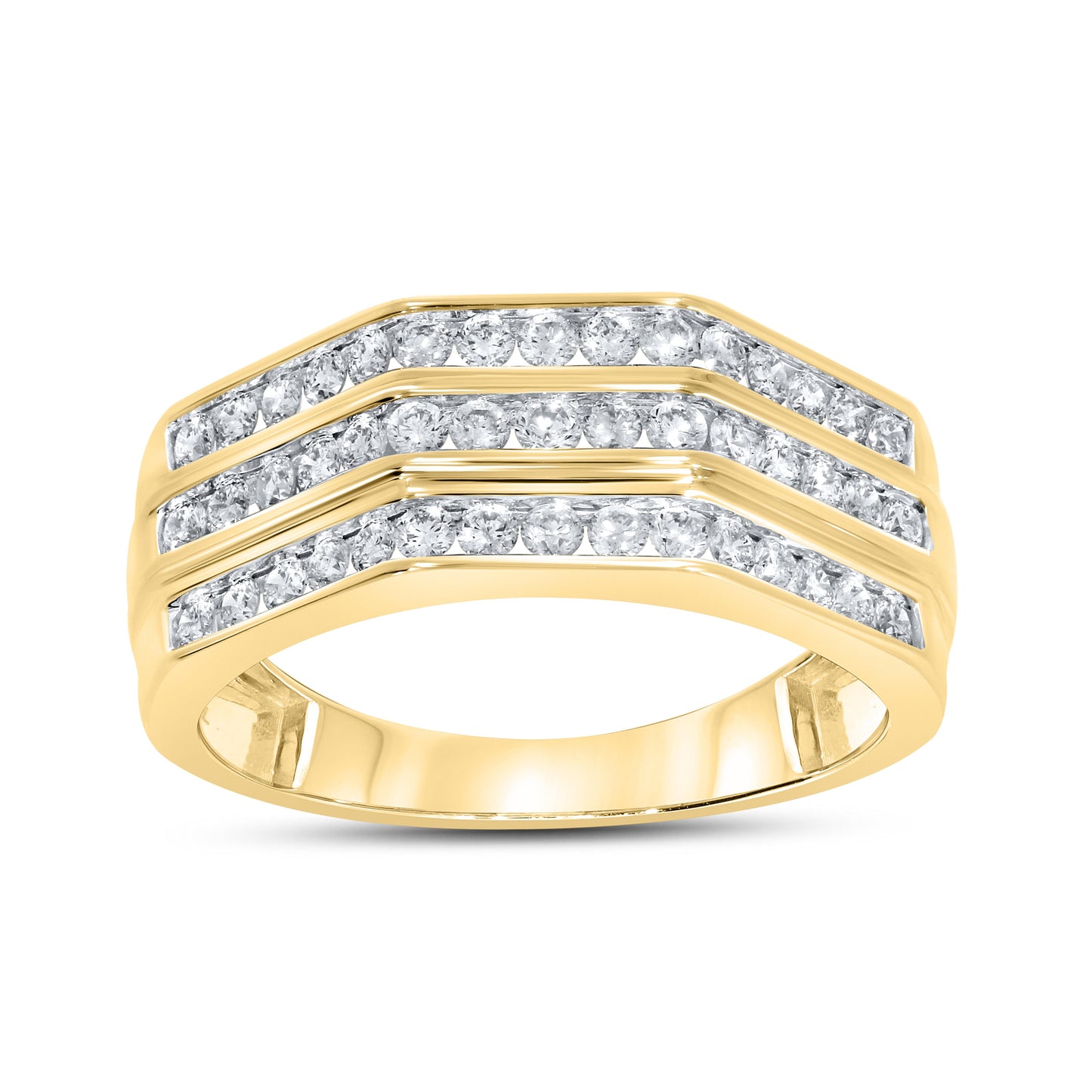 14k Yellow Gold 0.99 ctw Diamond Men’s Ring