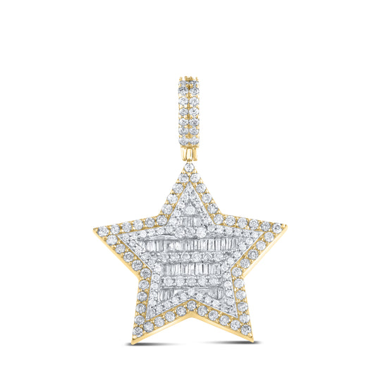 10kt Yellow Gold 1.49 ctw Diamond Five point star charm