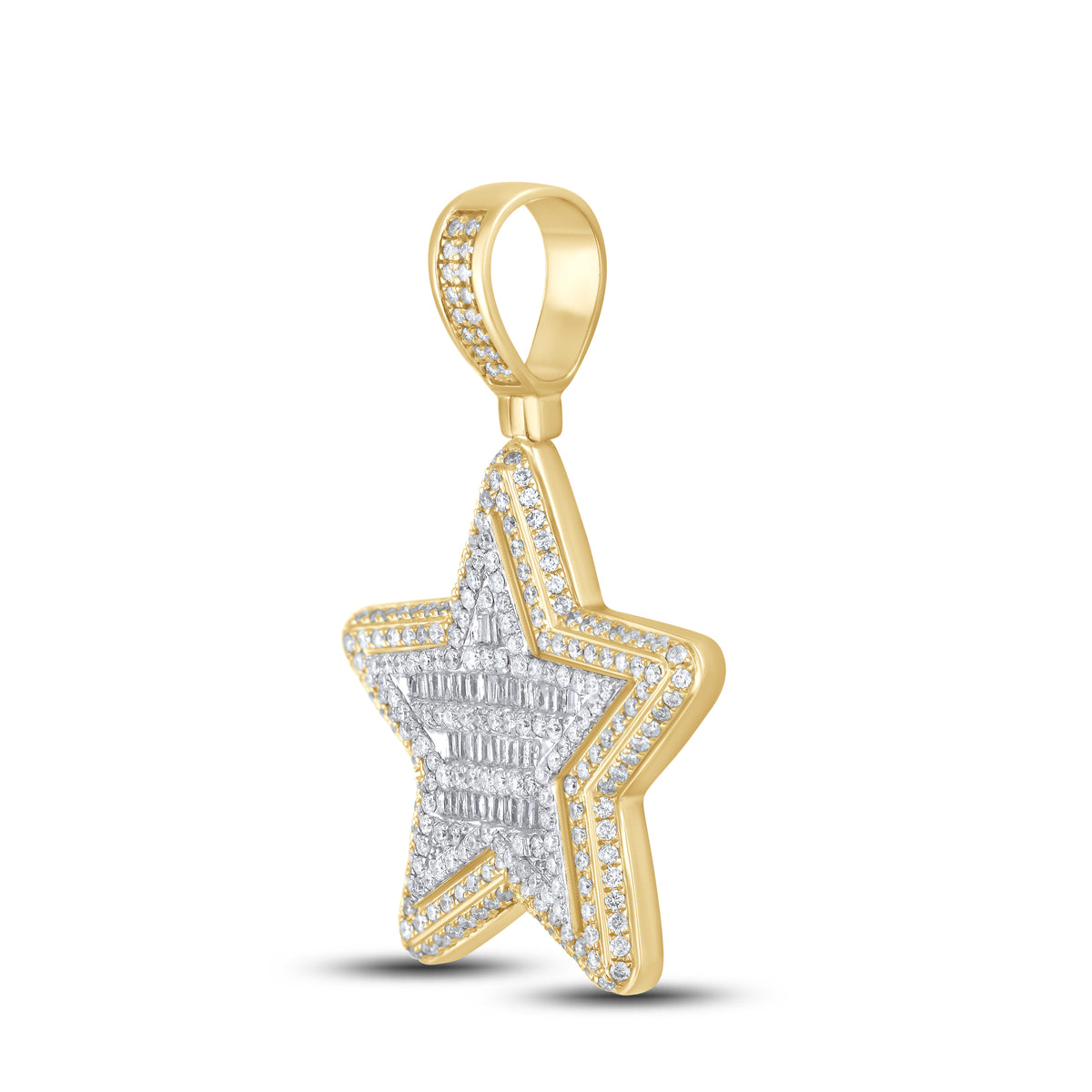 10kt Yellow Gold 2.03 ctw Diamond Five point star charm