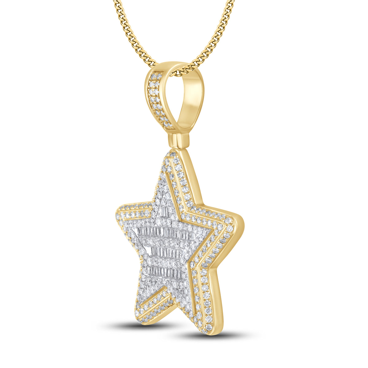 10kt Yellow Gold 2.03 ctw Diamond Five point star charm