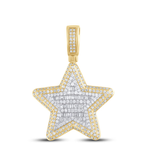 10kt Yellow Gold 2.03 ctw Diamond Five point star charm