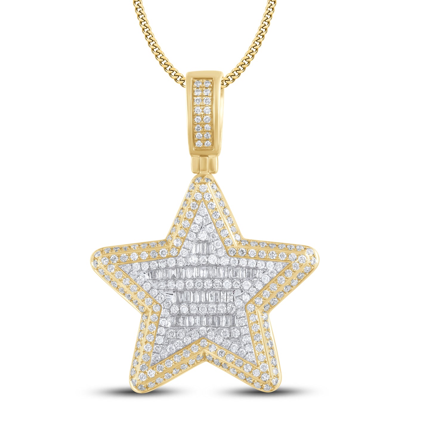 10kt Yellow Gold 2.03 ctw Diamond Five point star charm