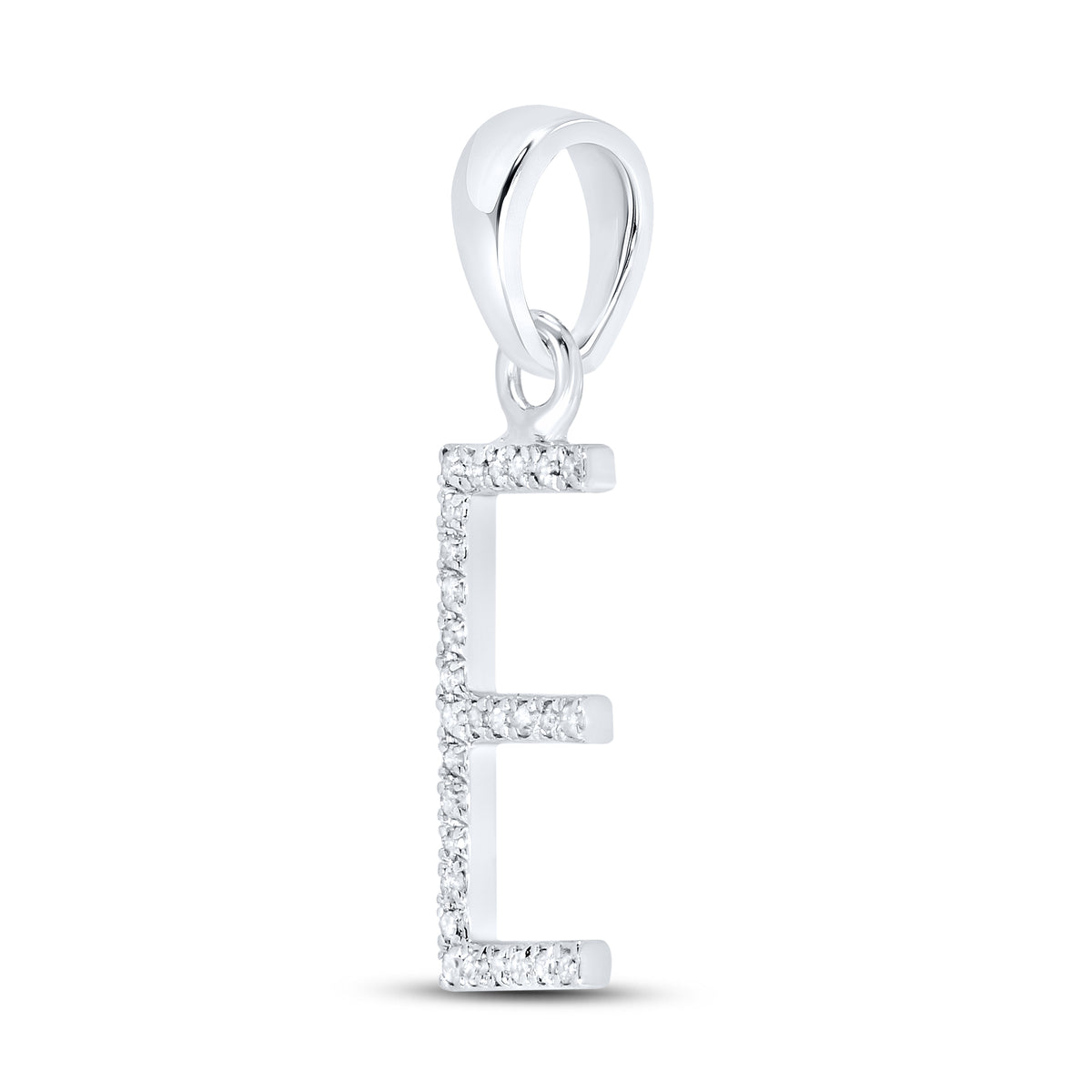 10KT WG 0.09CTW DIAMOND INITIAL E