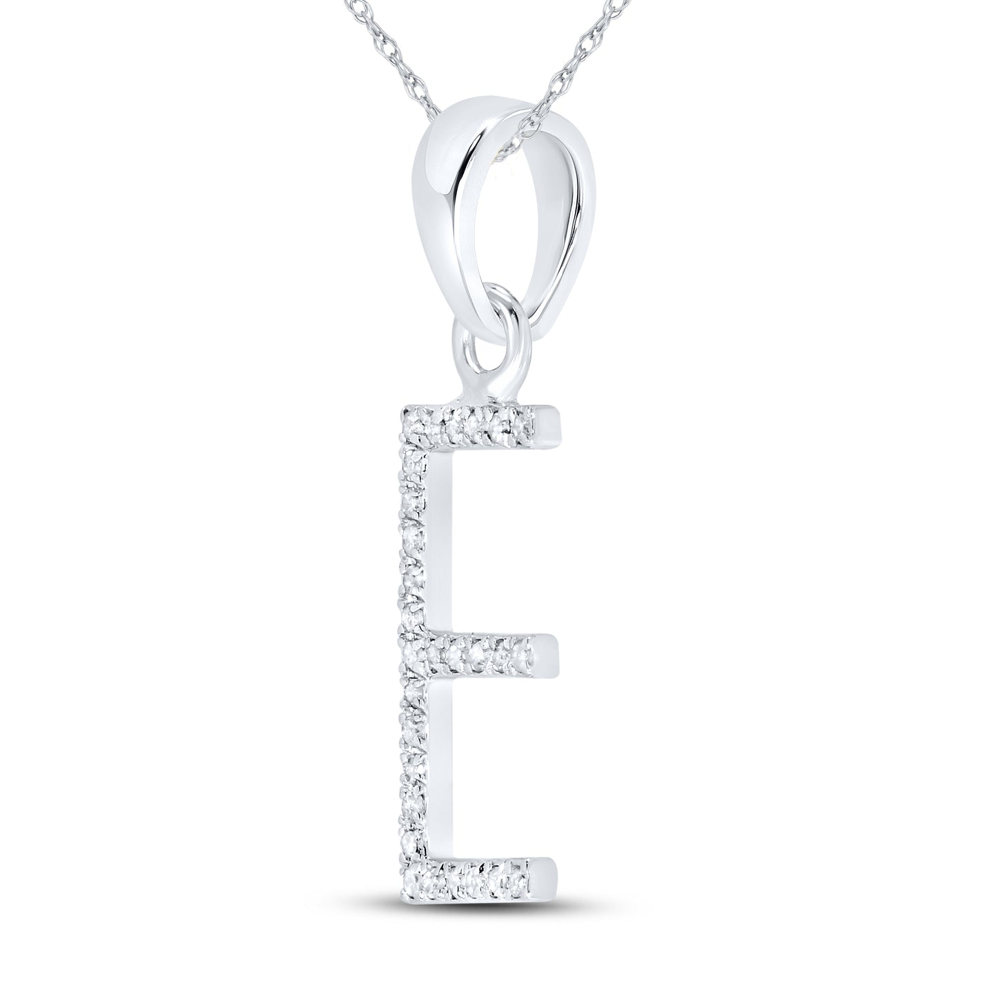 10KT WG 0.09CTW DIAMOND INITIAL E
