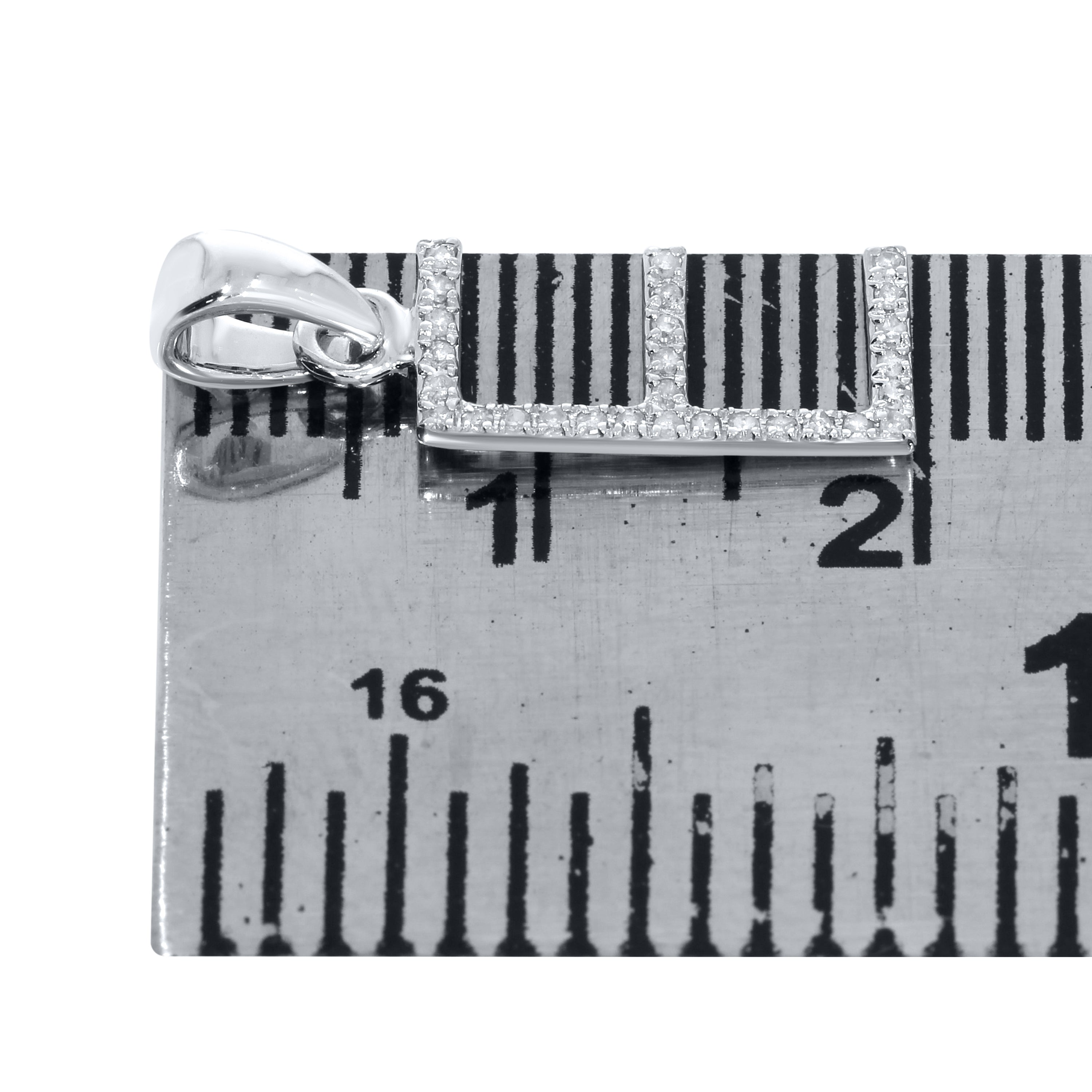 10KT WG 0.09CTW DIAMOND INITIAL E