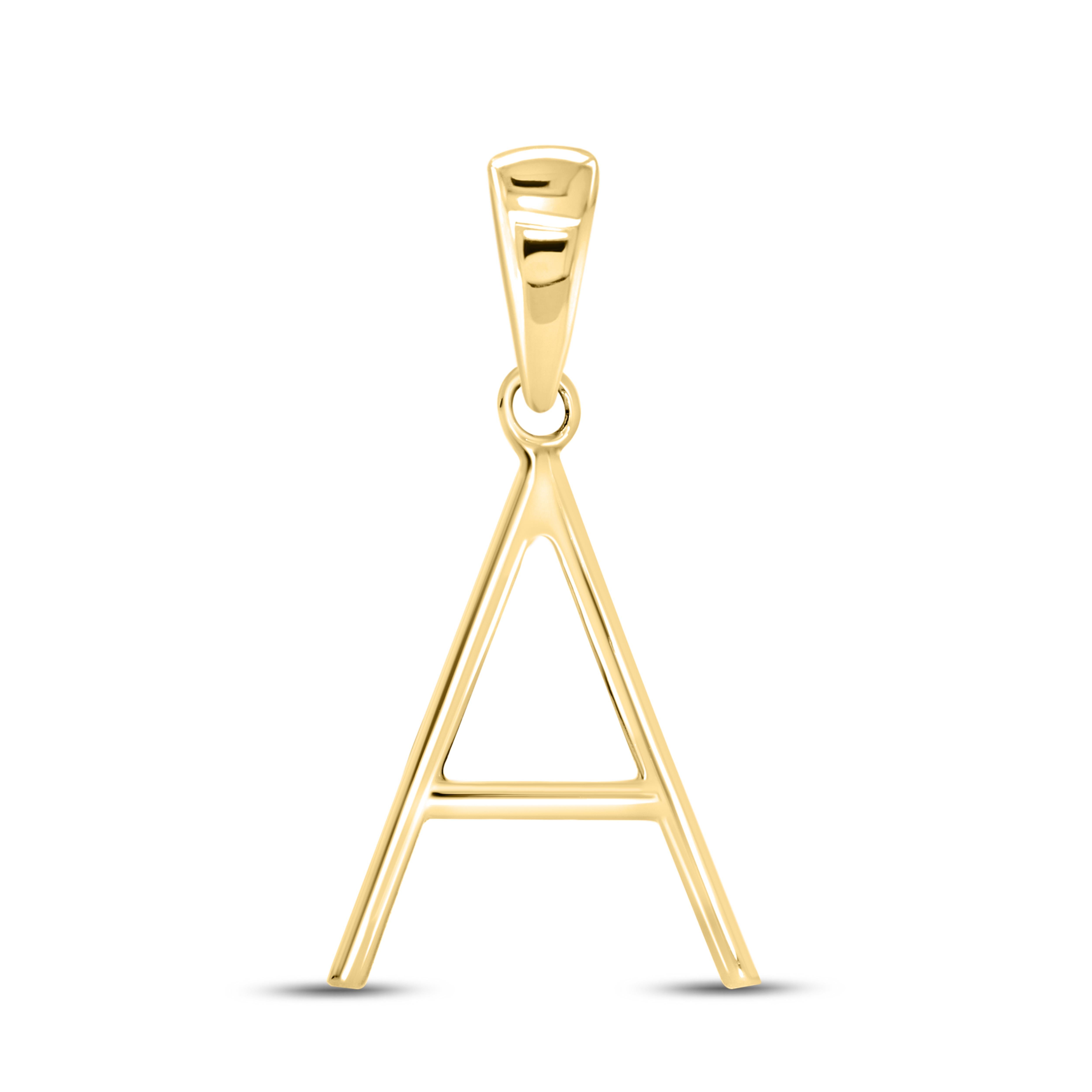 10KT YELLOW GOLD 0.09 CTW DIAMOND INITIAL A