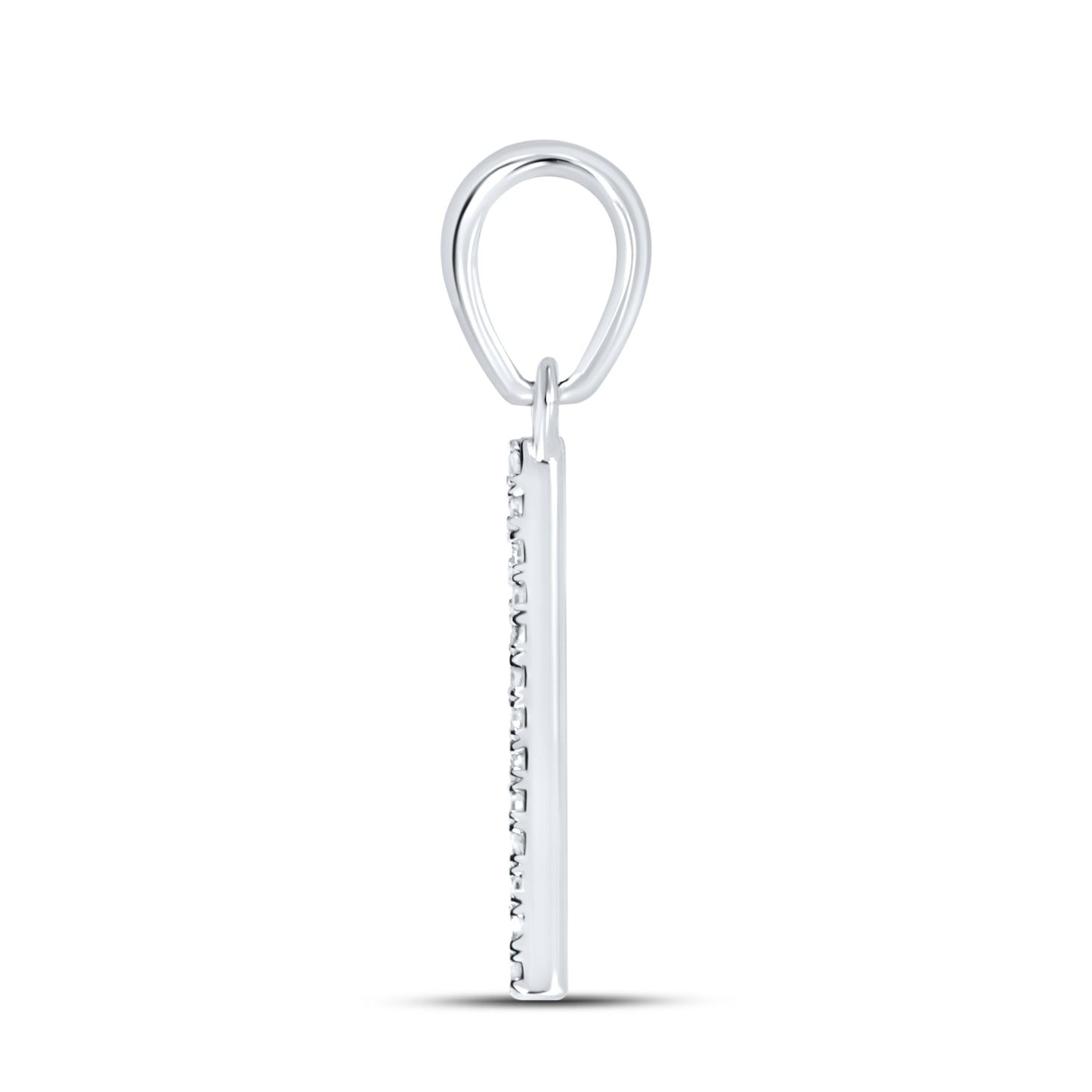 10kt White Gold 0.09 CTW DIAMOND INITIAL A
