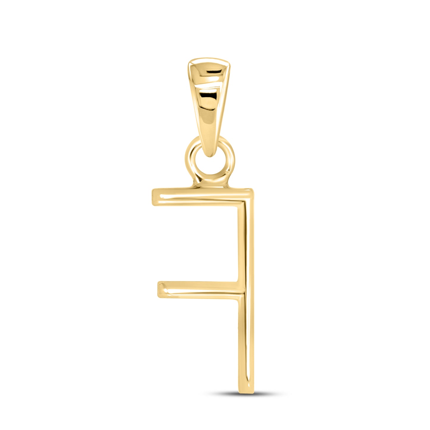 10KT Yellow Gold 0.07 CTW DIAMOND INITIAL F