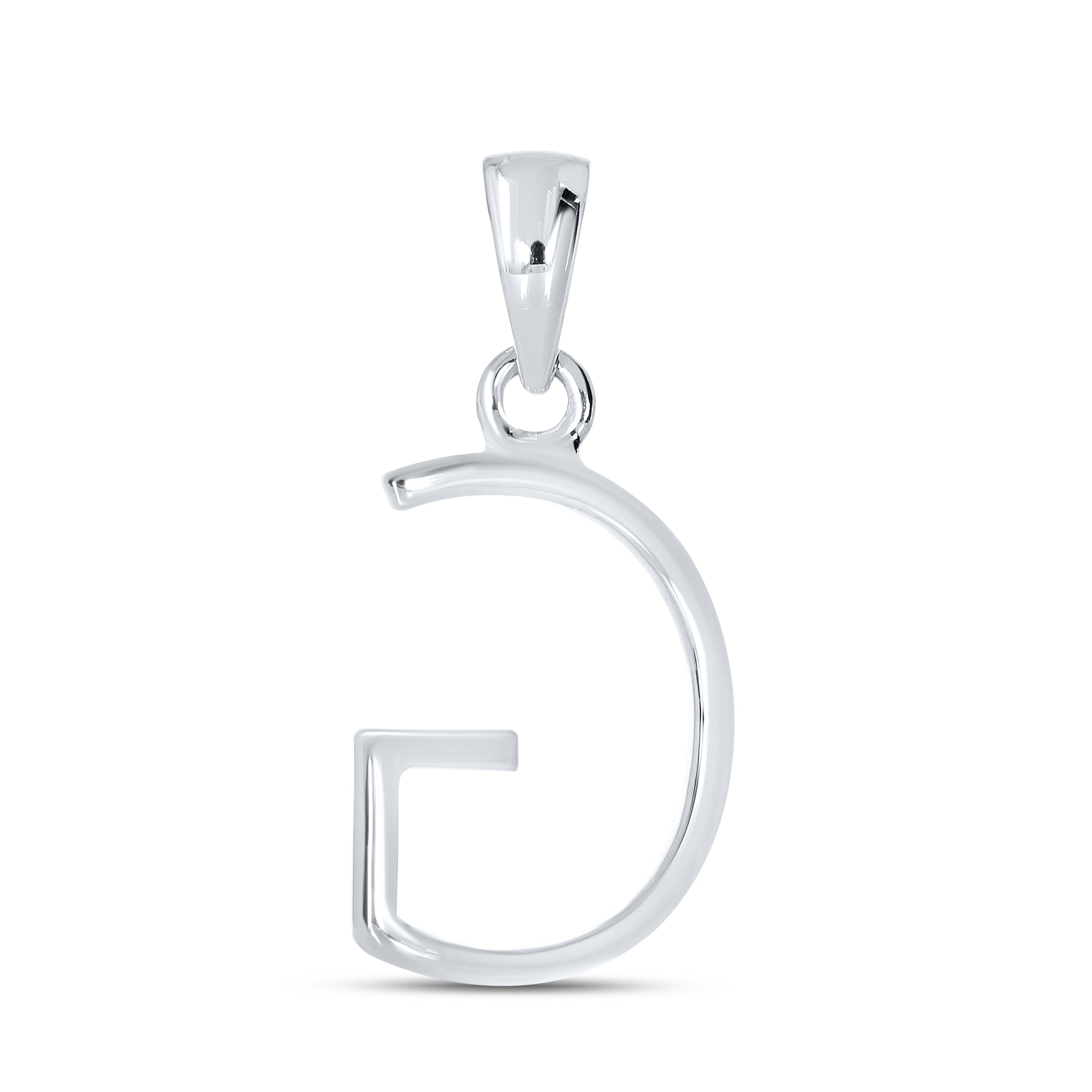 10KT White Gold 0.1 CTW DIAMOND INITIAL G