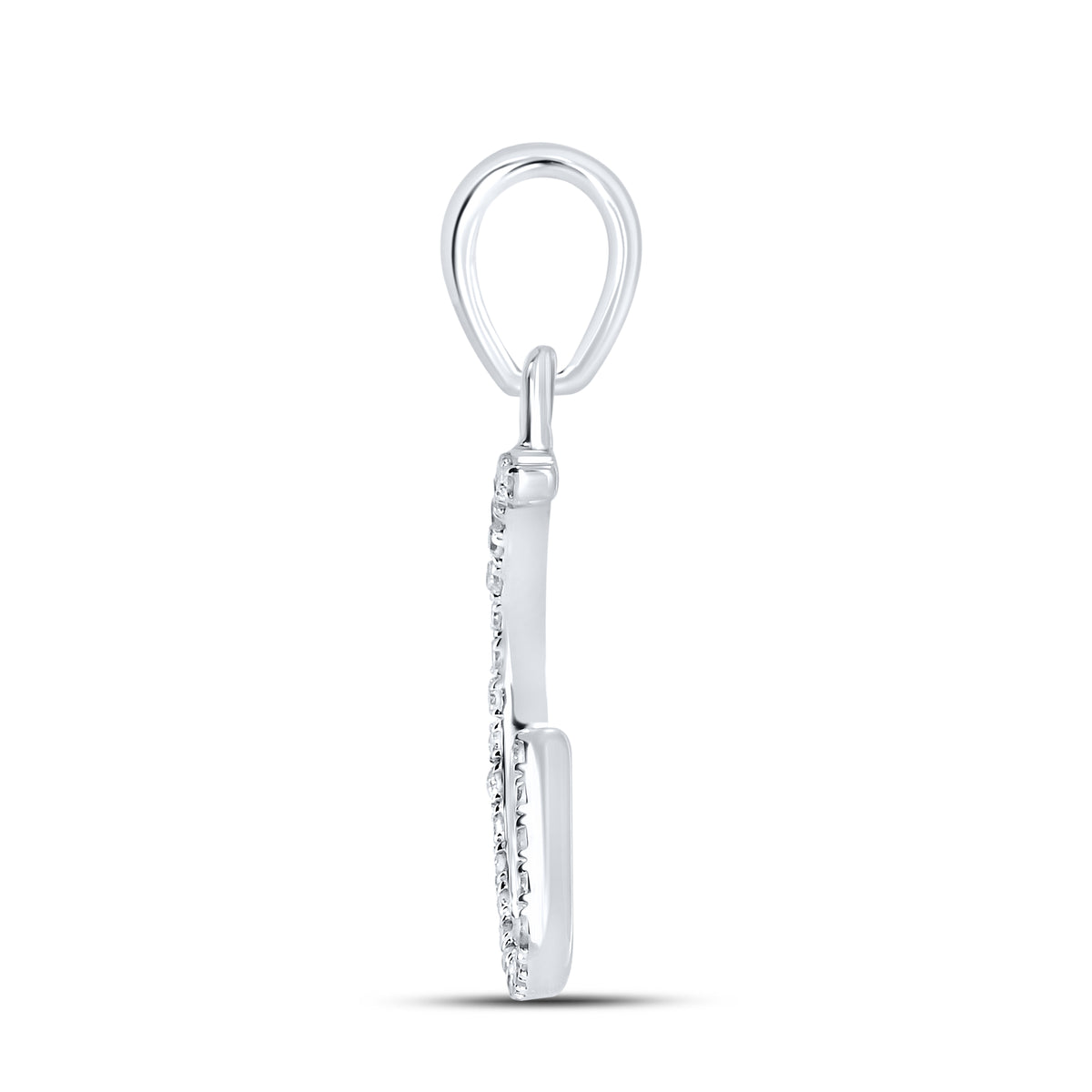 10KT White Gold 0.1 CTW DIAMOND INITIAL G