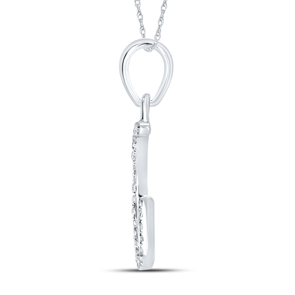 10KT White Gold 0.1 CTW DIAMOND INITIAL G