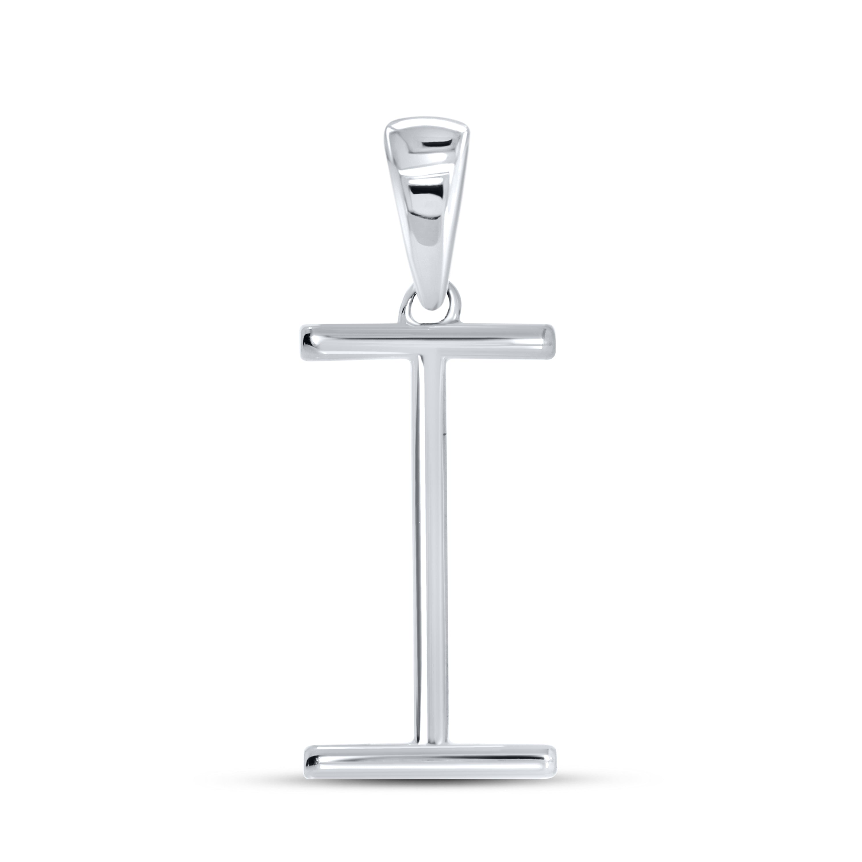 10KT White Gold 0.08CTW DIAMOND INITIAL I