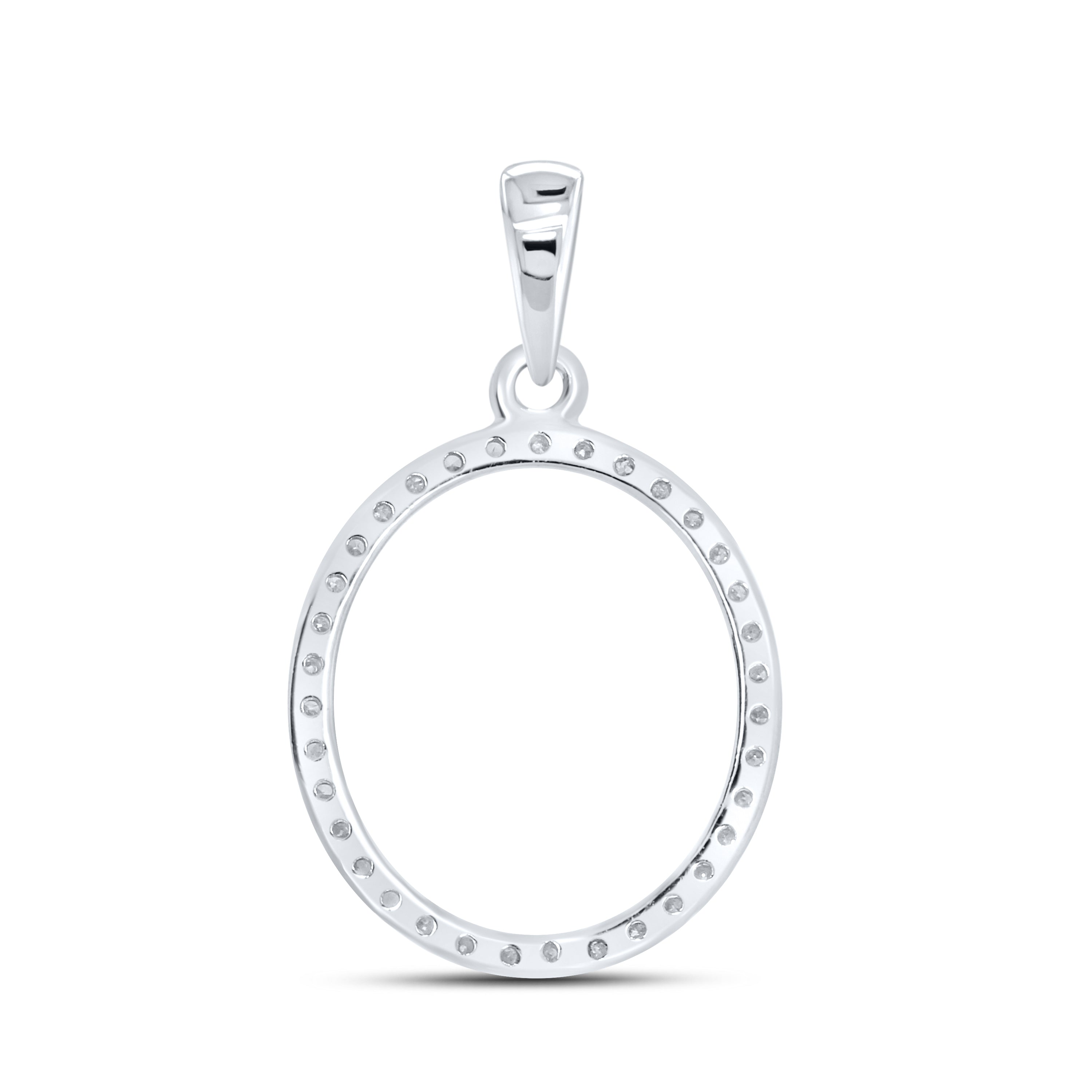 10KT WG 0.11CTW DIAMOND INITIAL O