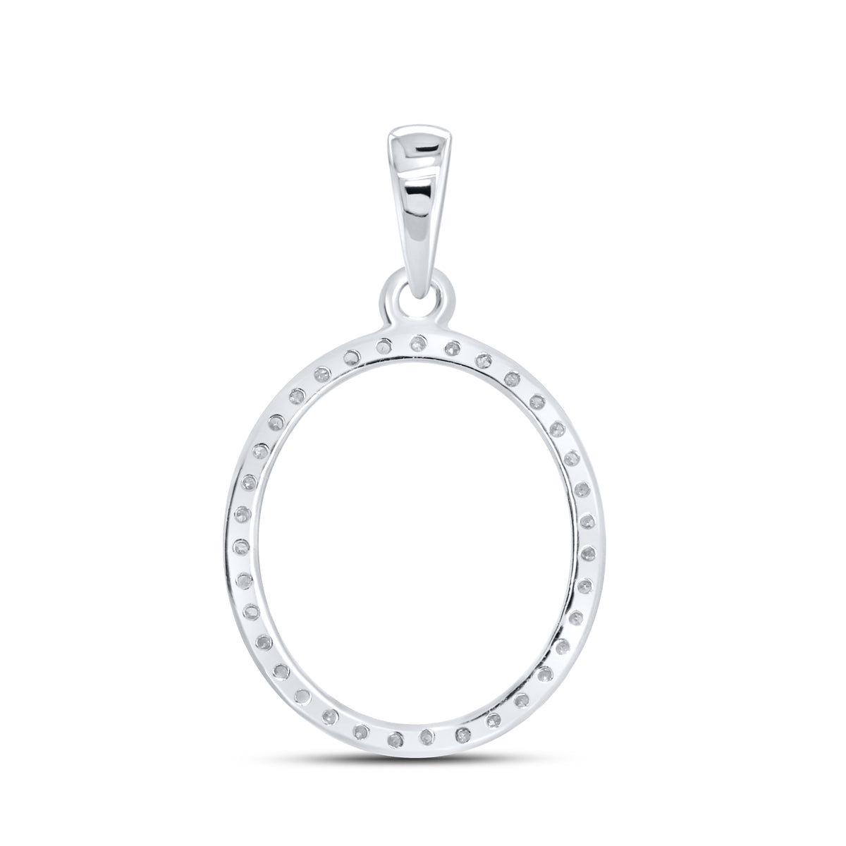 10KT WG 0.11CTW DIAMOND INITIAL O