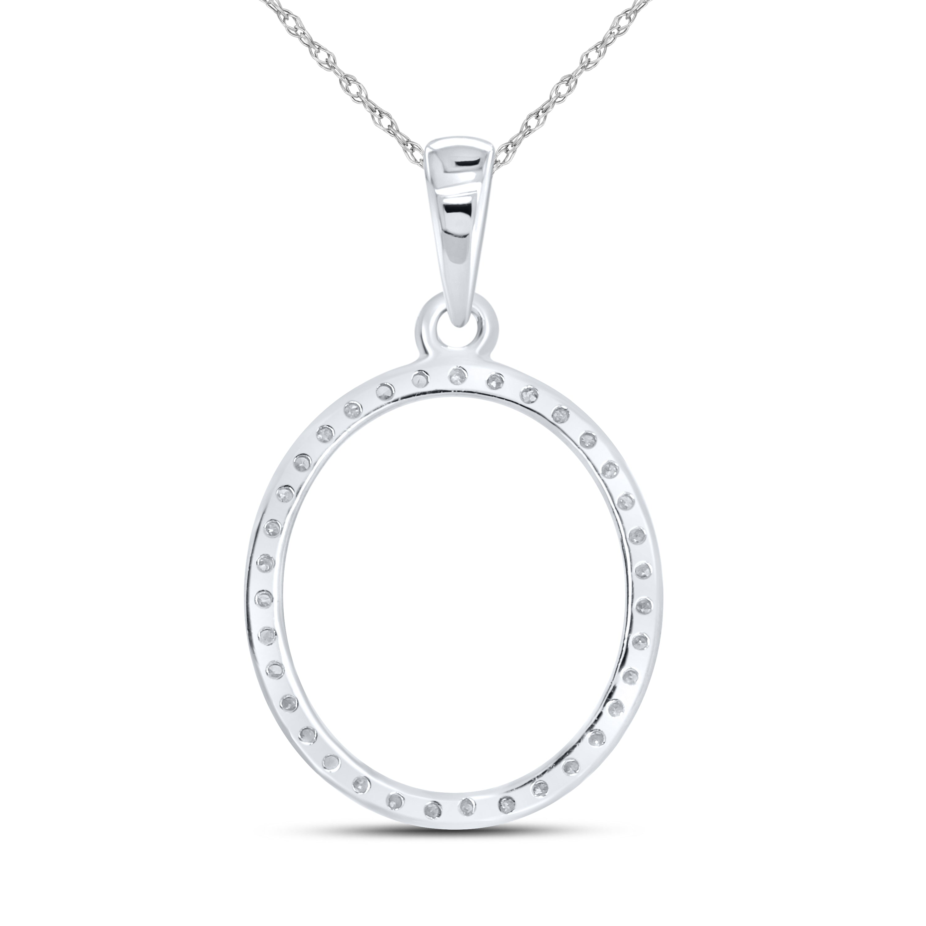 10KT WG 0.11CTW DIAMOND INITIAL O