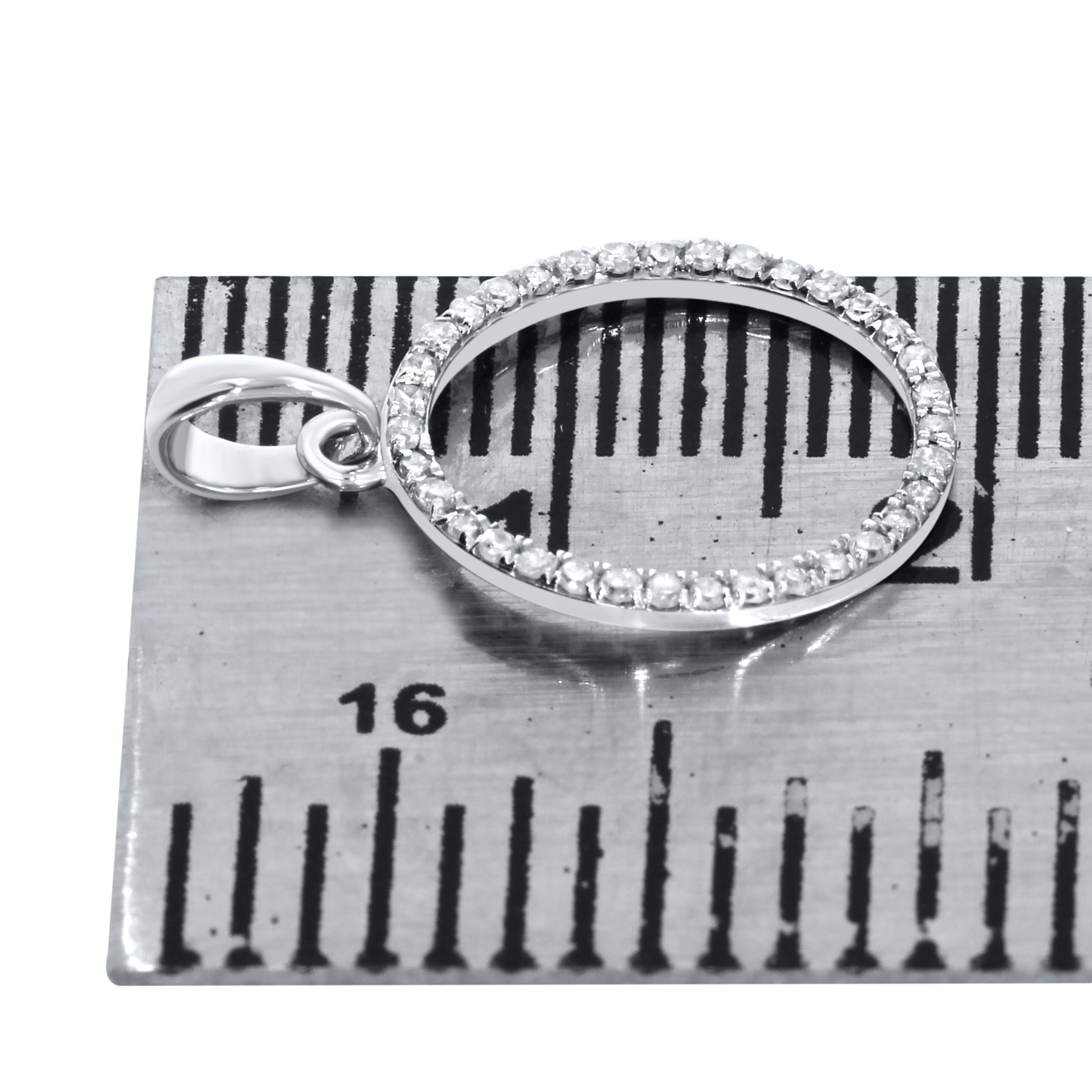 10KT WG 0.11CTW DIAMOND INITIAL O