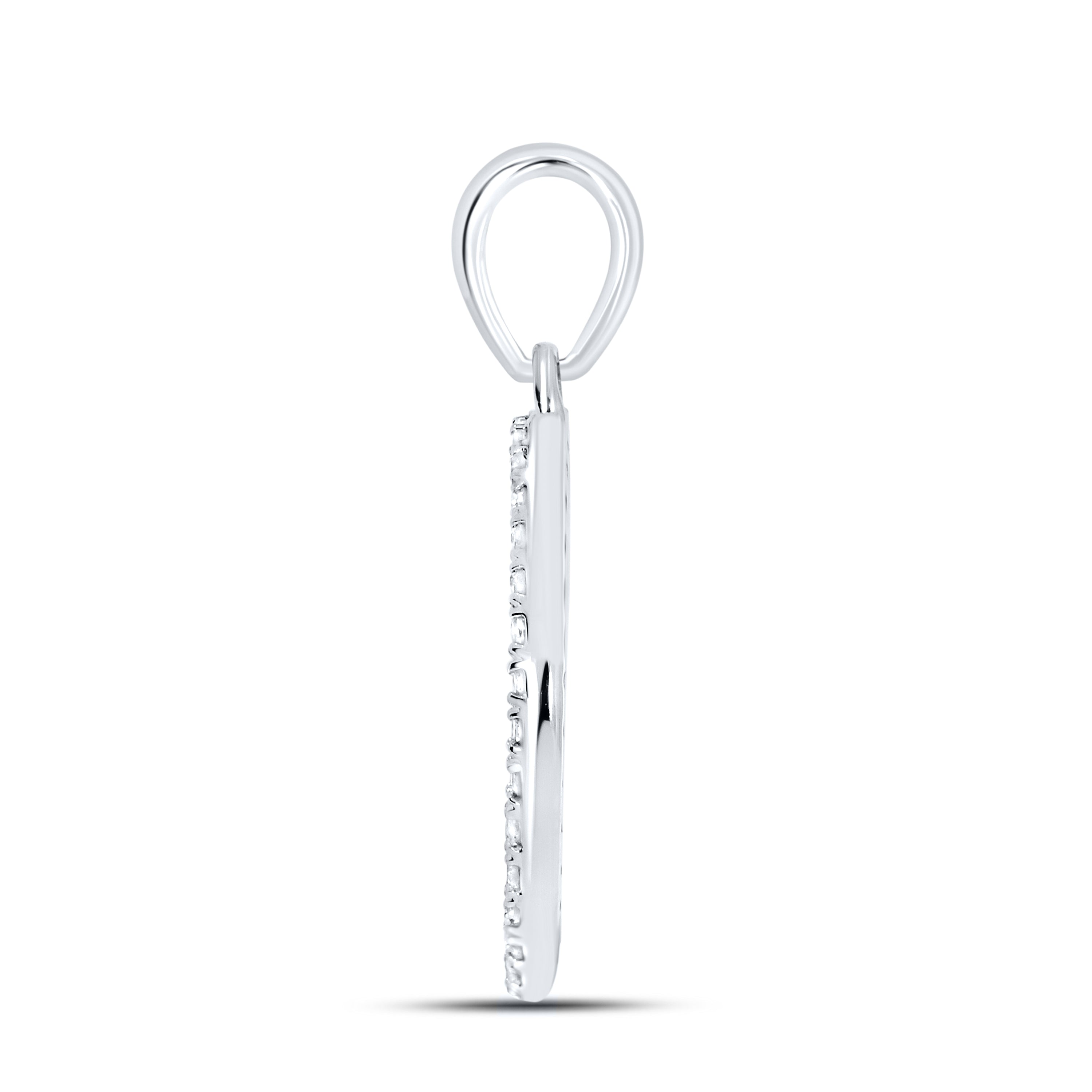 10KT WG 0.11CTW DIAMOND INITIAL O