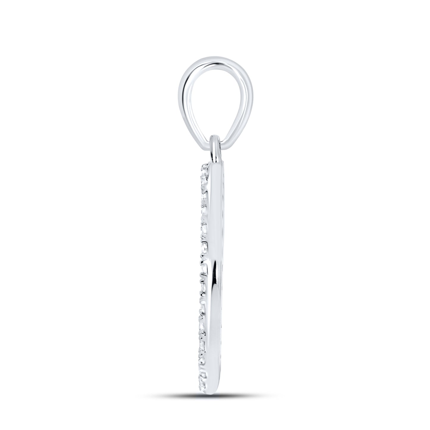 10KT WG 0.11CTW DIAMOND INITIAL O