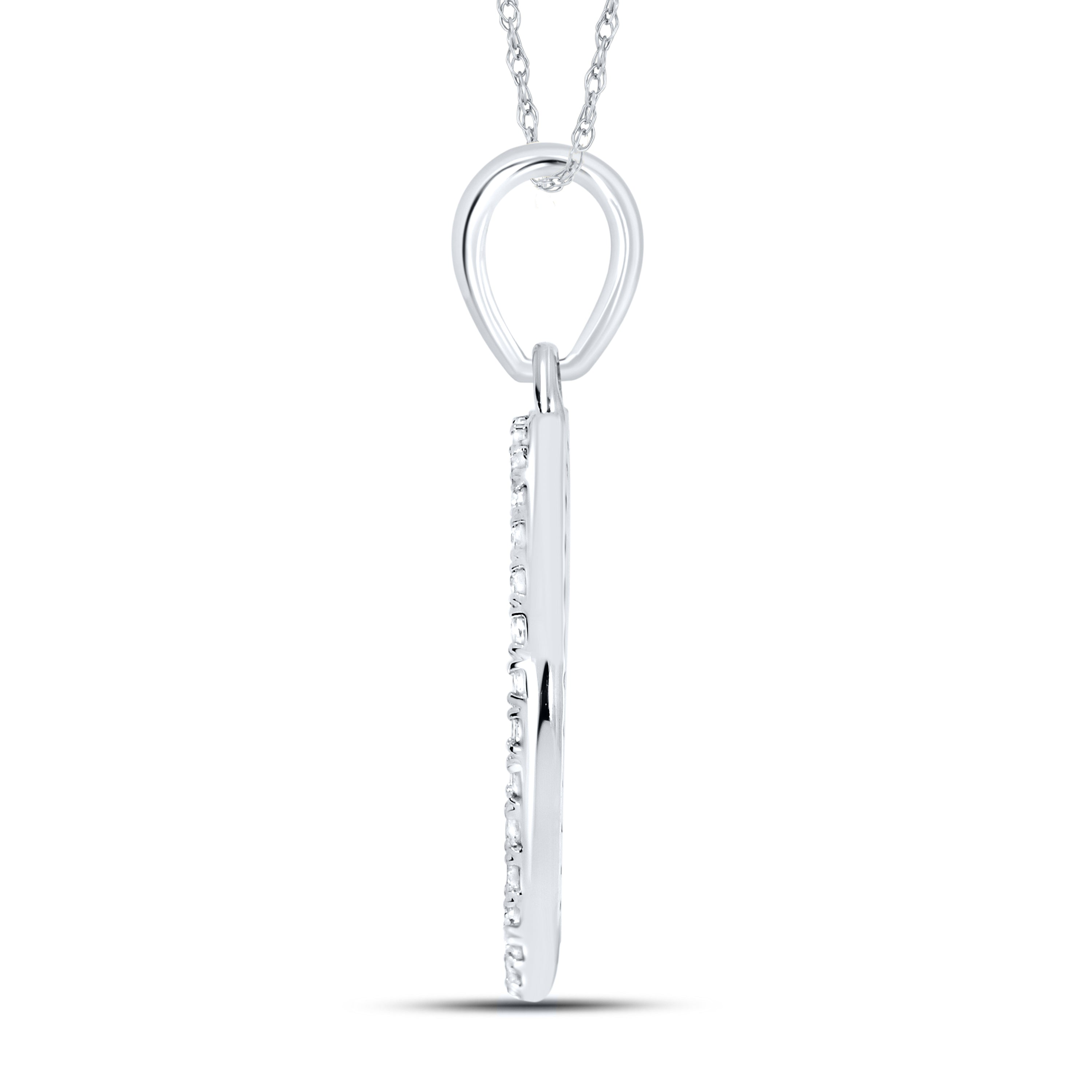 10KT WG 0.11CTW DIAMOND INITIAL O