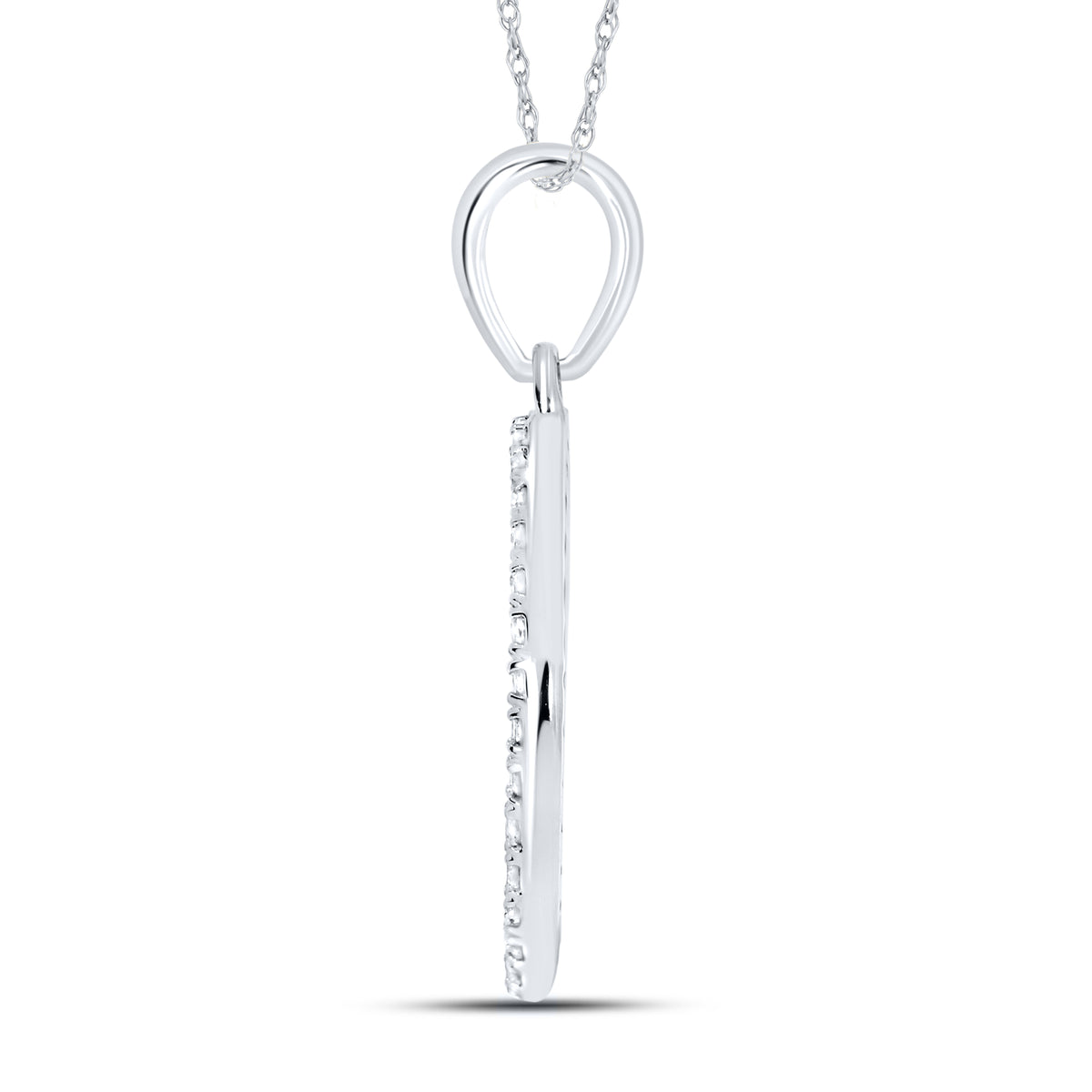 10KT WG 0.11CTW DIAMOND INITIAL O