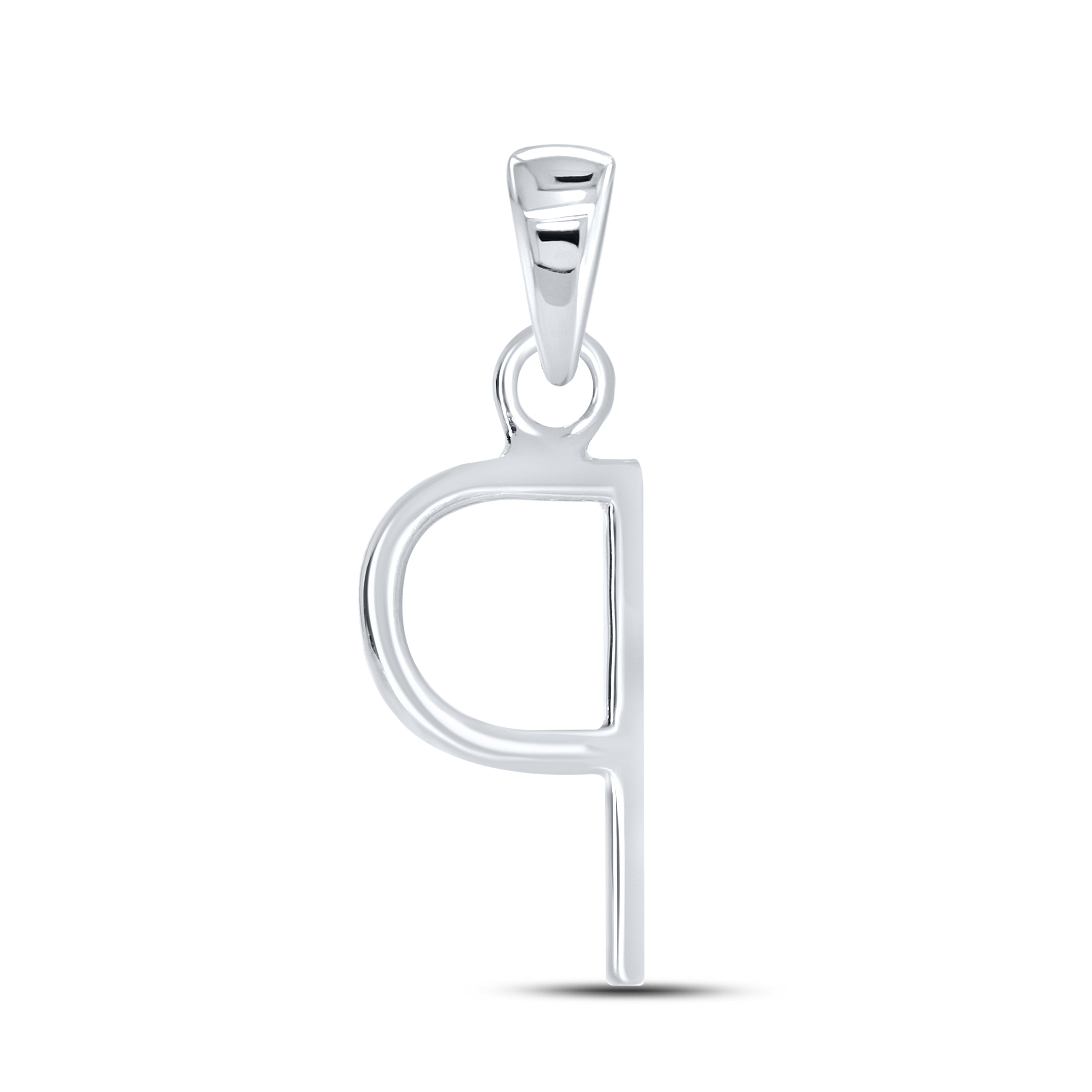 10KT White Gold 0.09 CTW DIAMOND INITIAL  P