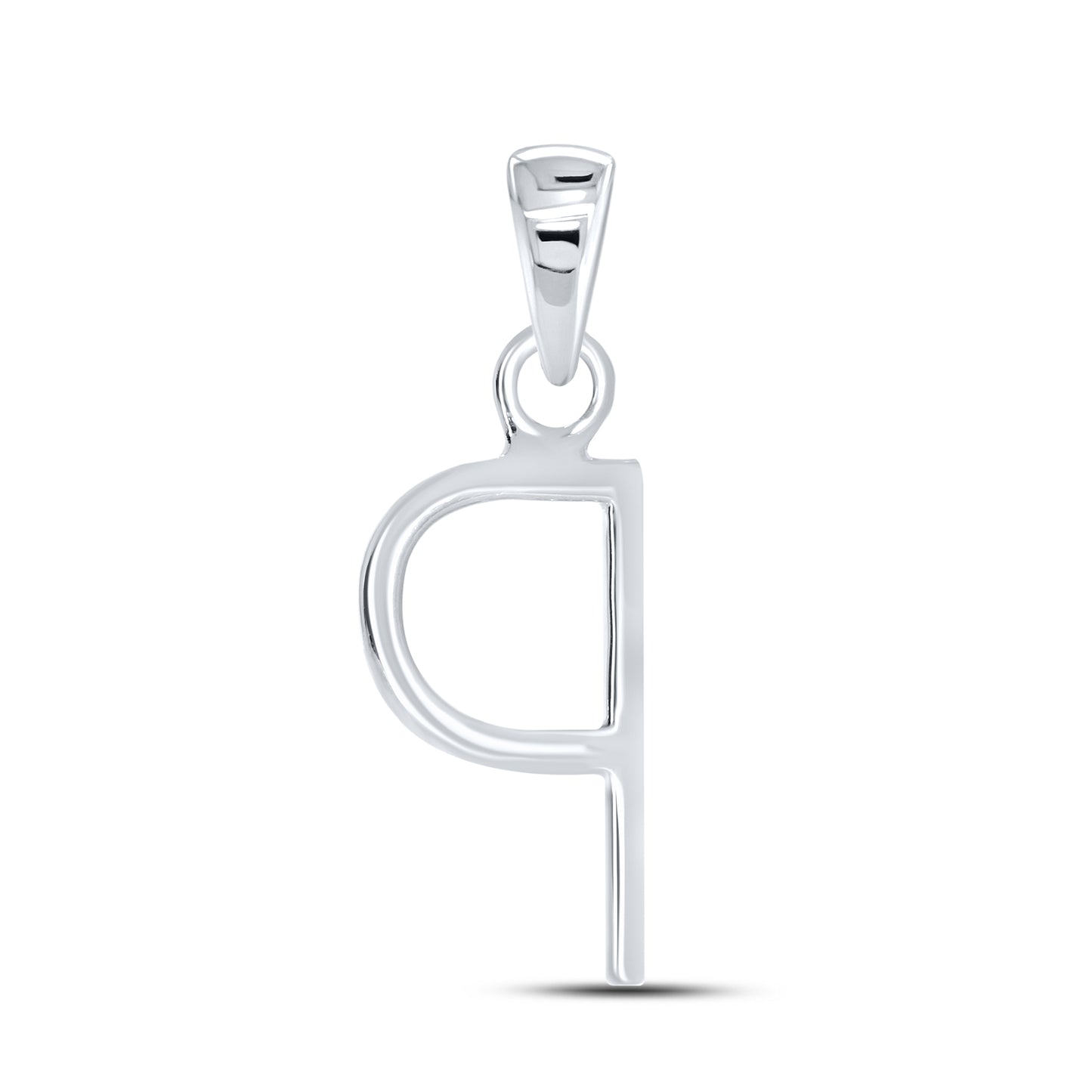 10KT White Gold 0.09 CTW DIAMOND INITIAL  P