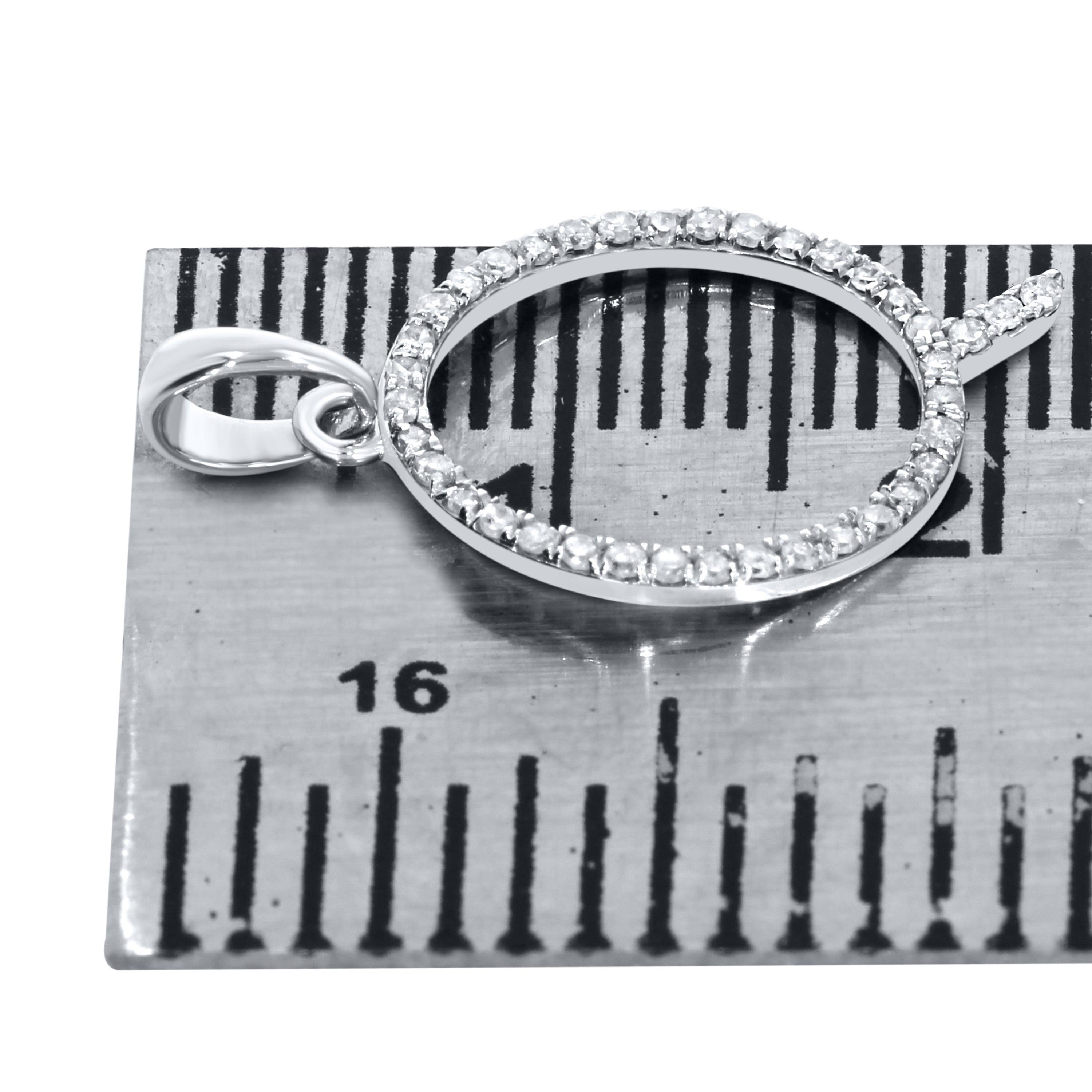 10KT White Gold 0.11 CTW DIAMOND INITIAL Q