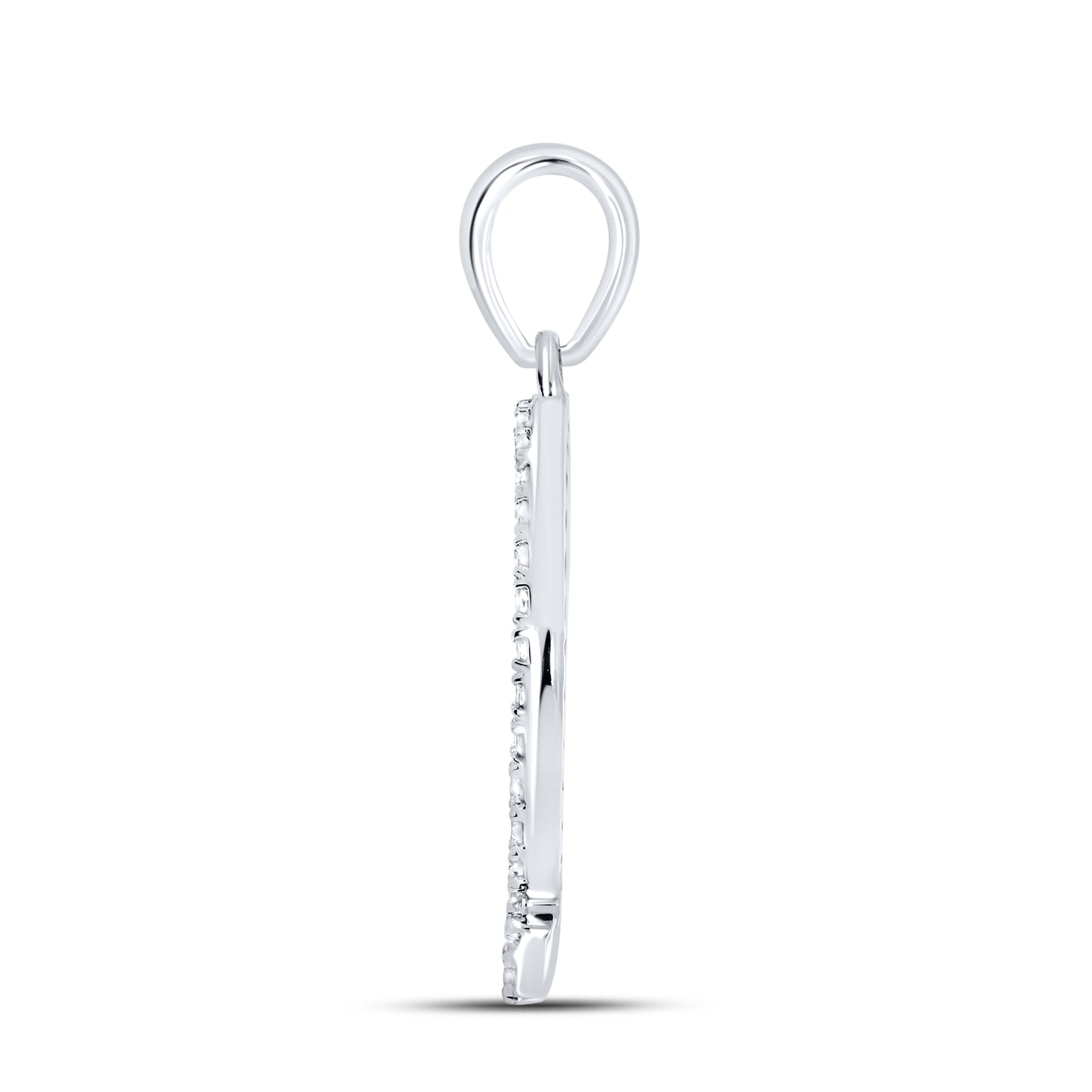 10KT White Gold 0.11 CTW DIAMOND INITIAL Q