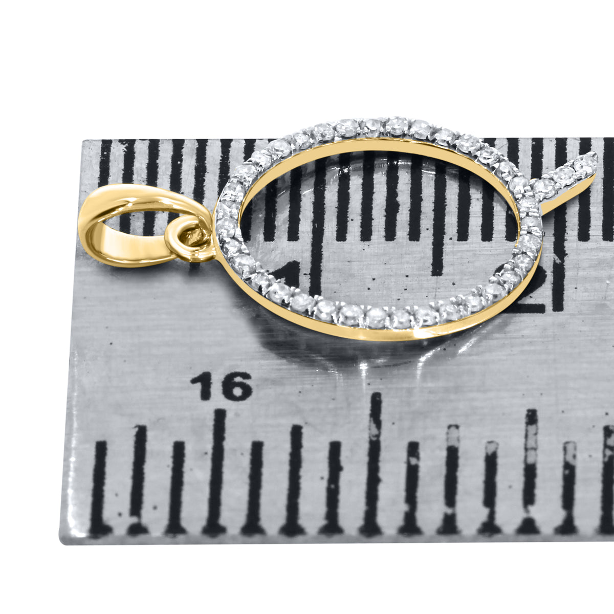 10kt Yellow Gold 0.11 CTW DIAMOND INITIAL Q