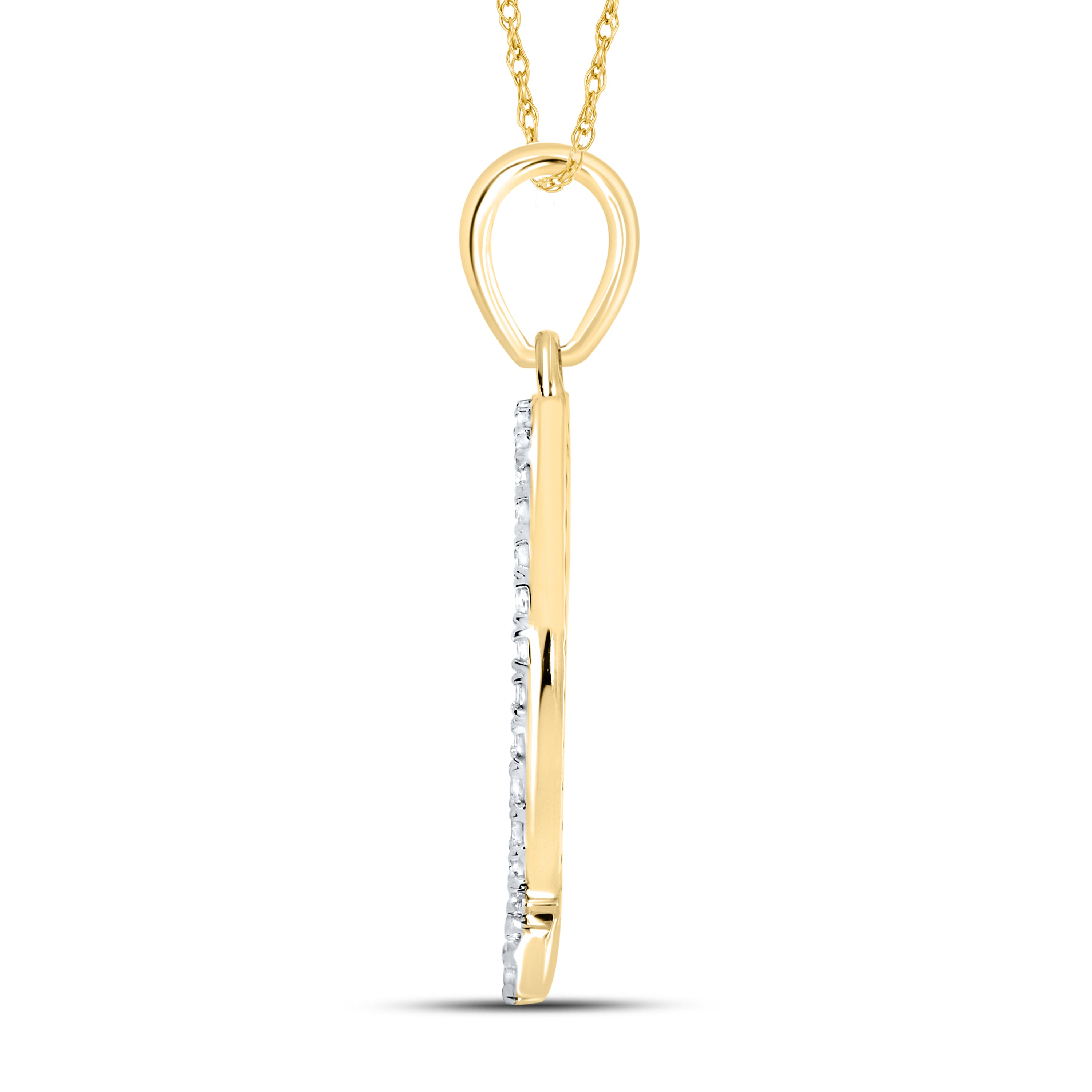 10kt Yellow Gold 0.11 CTW DIAMOND INITIAL Q