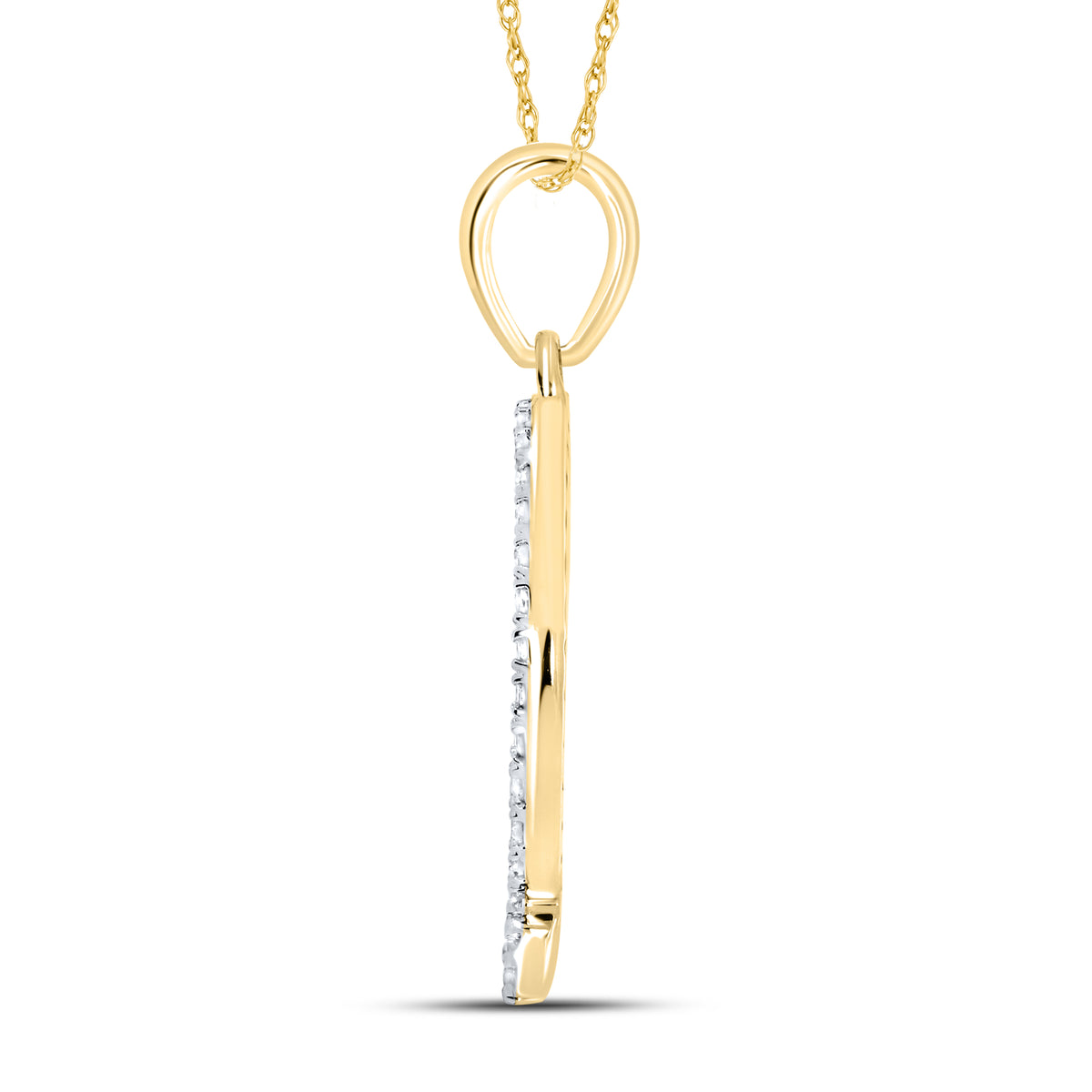 10kt Yellow Gold 0.11 CTW DIAMOND INITIAL Q