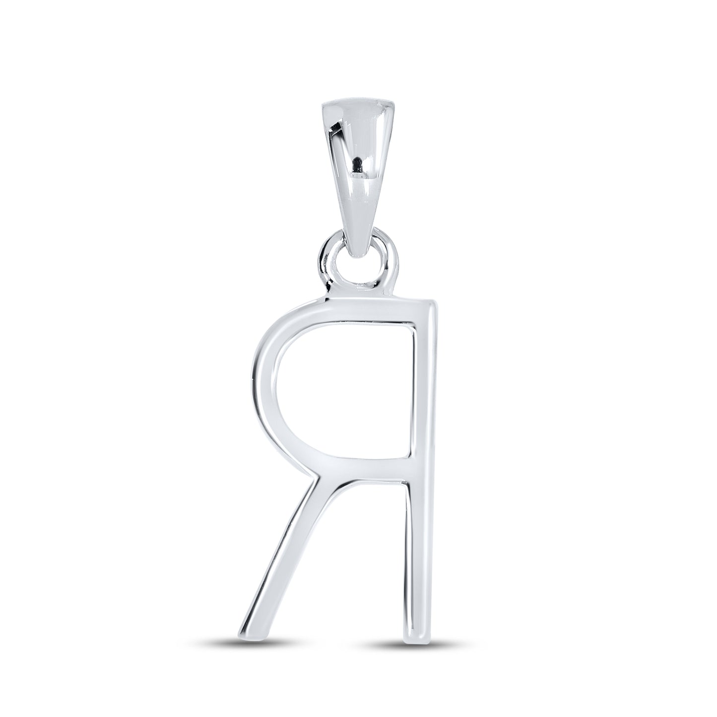 10KT White Gold 0.1 CTW DIAMOND INITIAL R