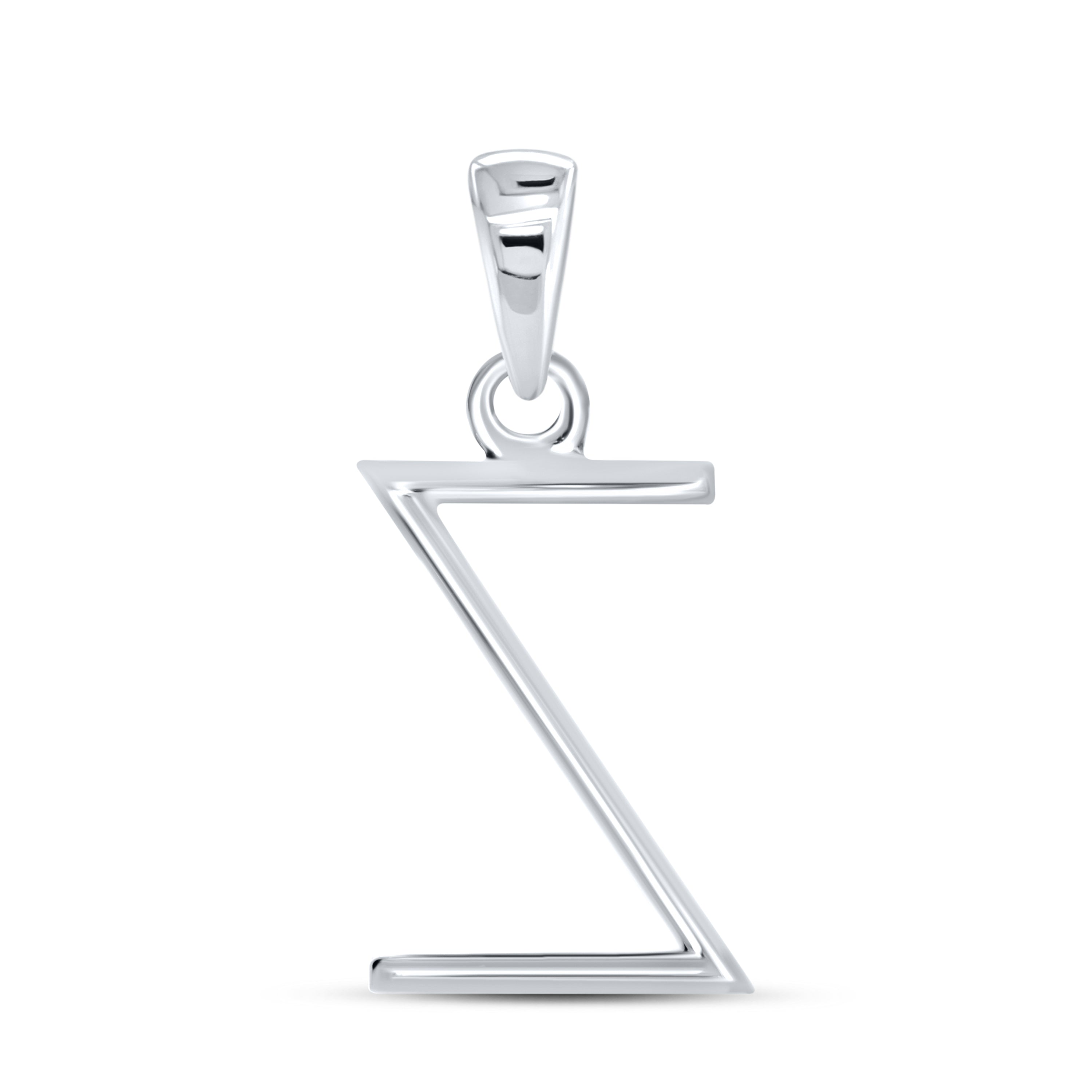 10KT White Gold 0.09 CTW DIAMOND INITIAL Z