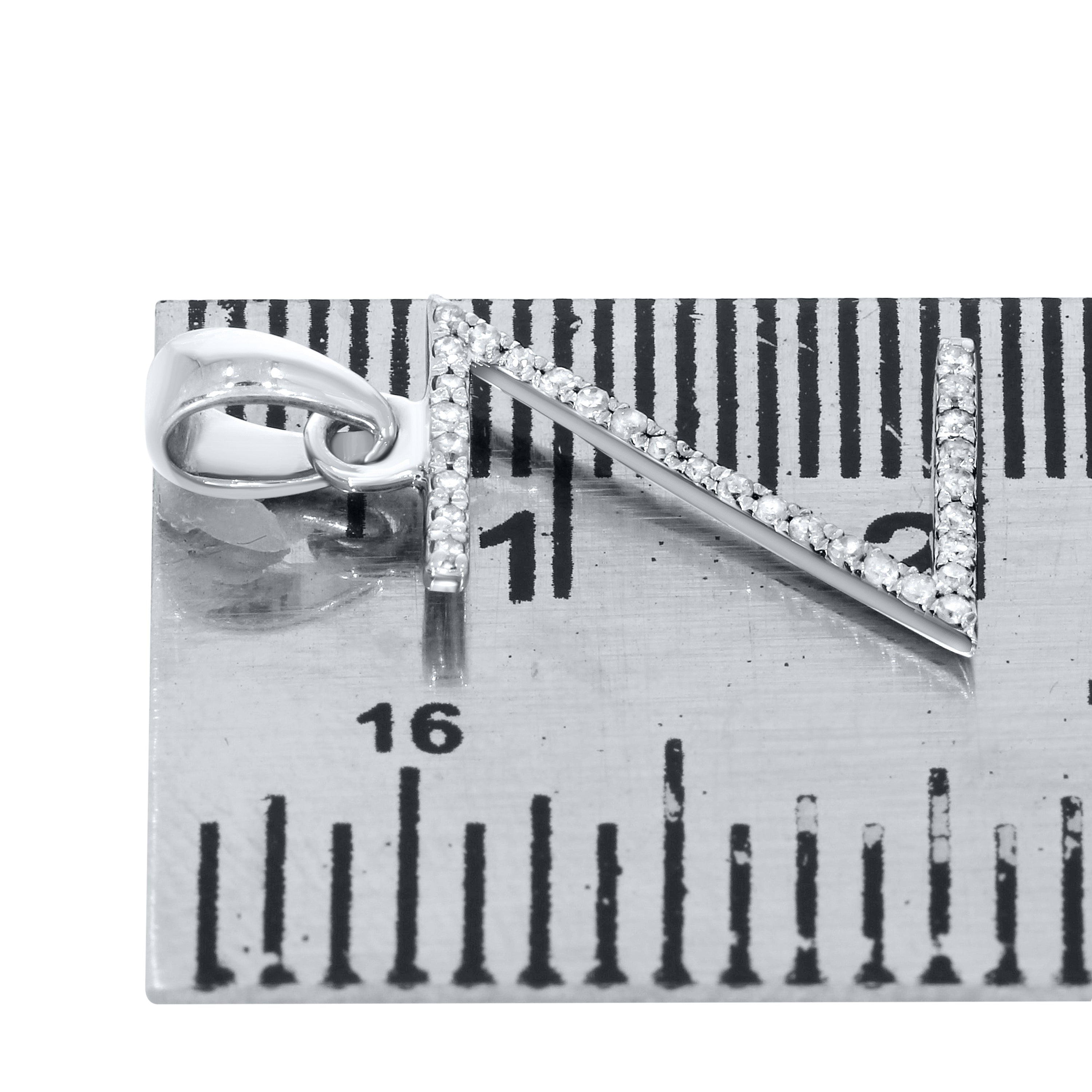 10KT White Gold 0.09 CTW DIAMOND INITIAL Z