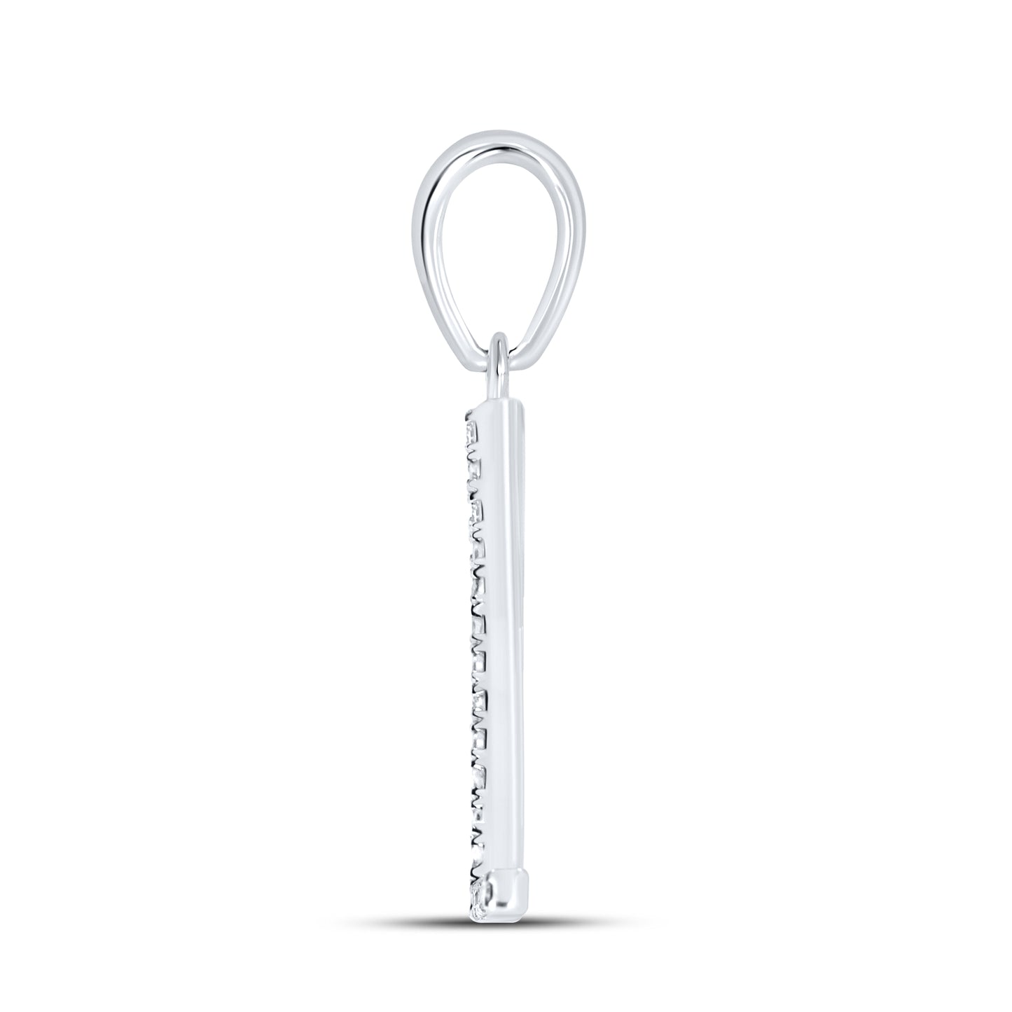 10KT White Gold 0.09 CTW DIAMOND INITIAL Z