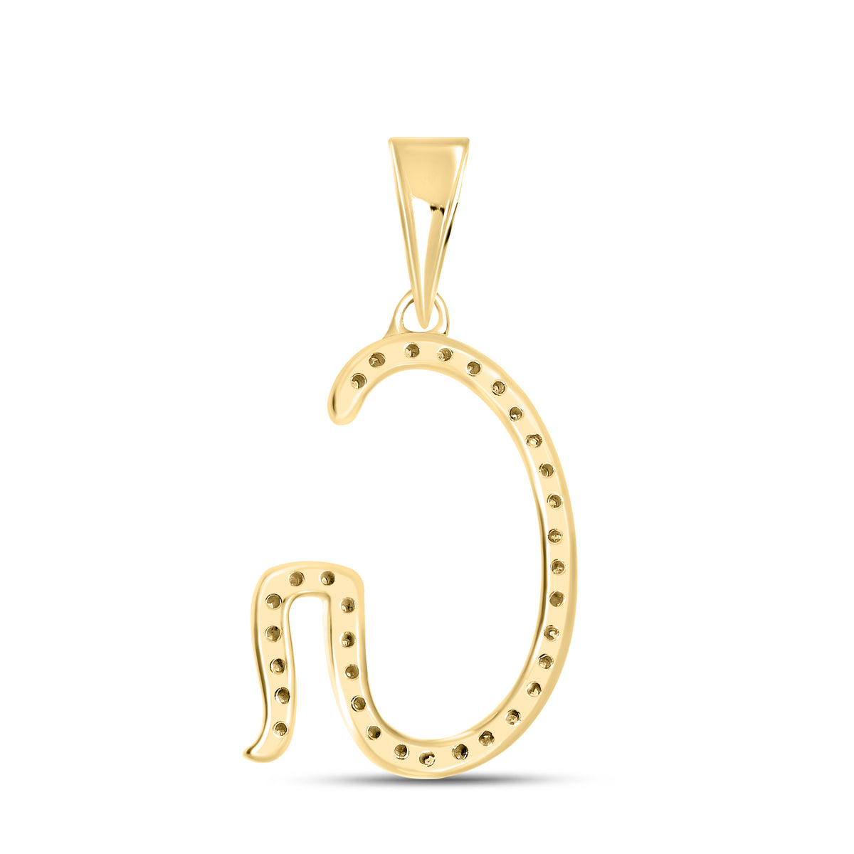 10k Yellow Gold 0.11 ctw Diamond Initial “G”