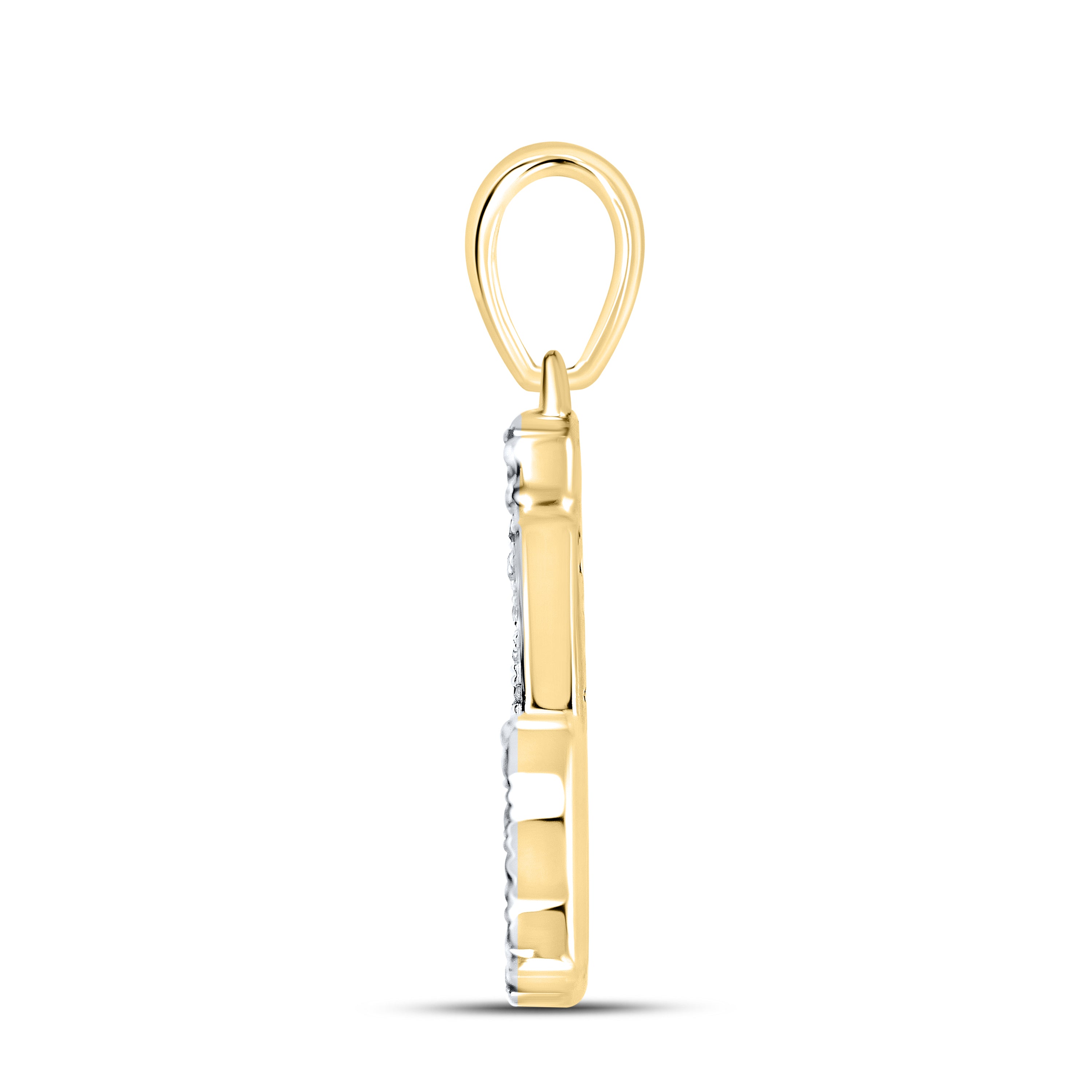 10k Yellow Gold 0.11 ctw Diamond Initial “G”