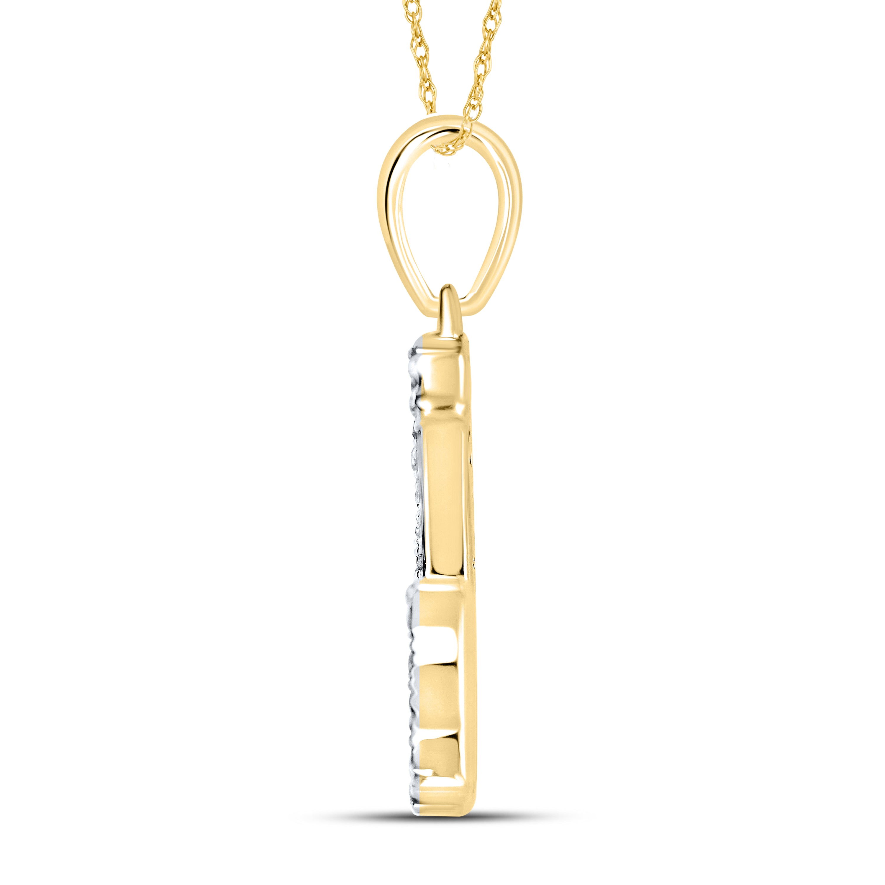 10k Yellow Gold 0.11 ctw Diamond Initial “G”
