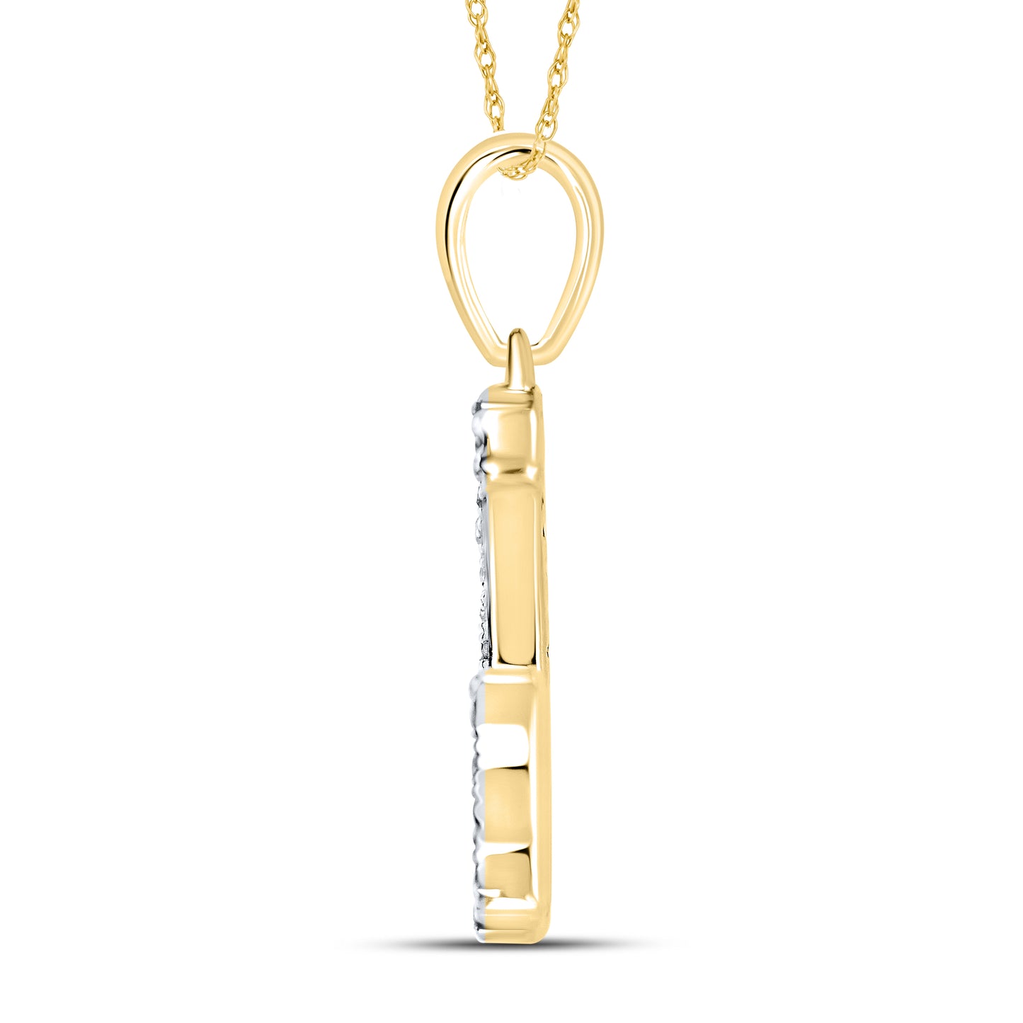 10k Yellow Gold 0.11 ctw Diamond Initial “G”