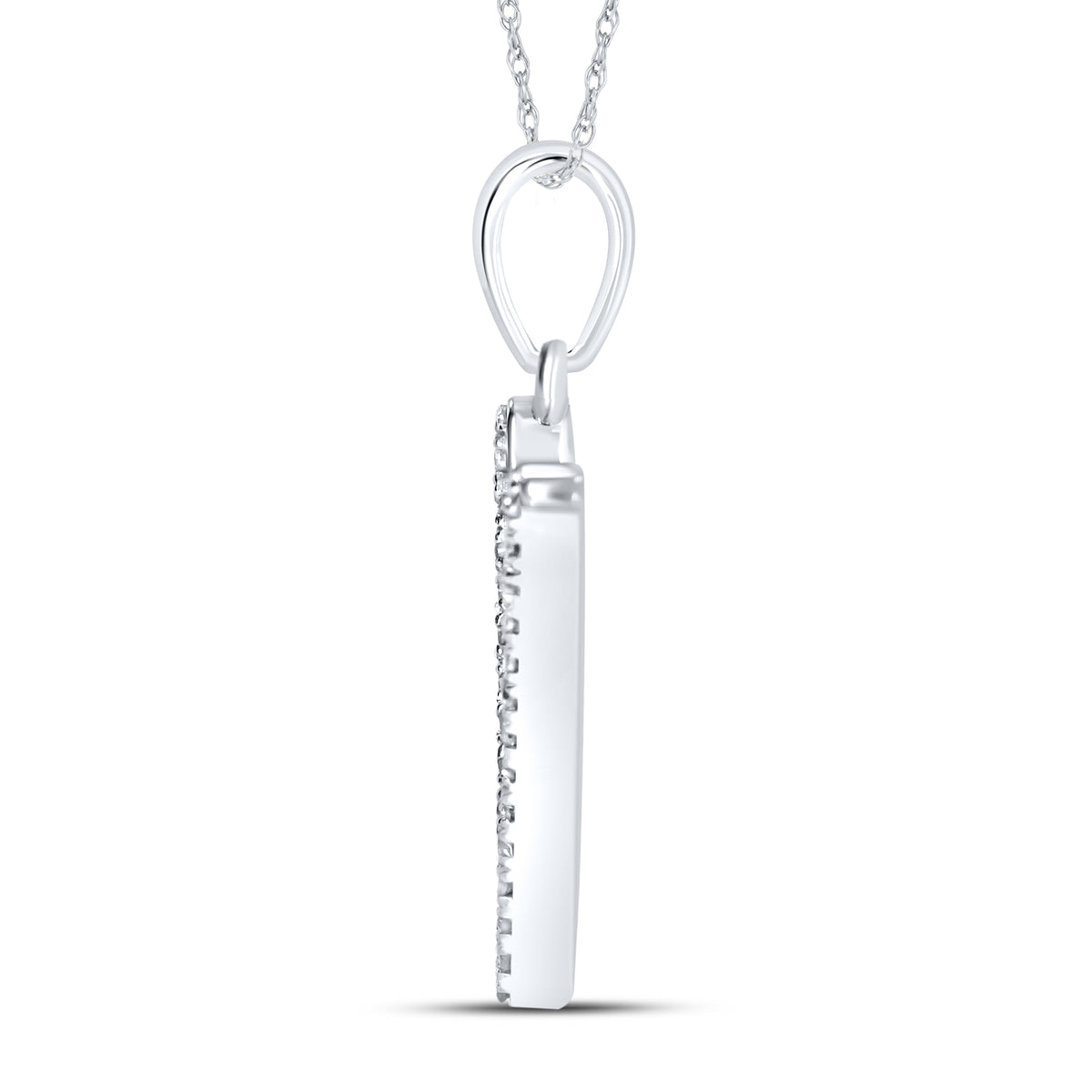 10KT White Gold 0.13 CTW DIAMOND INITIAL N